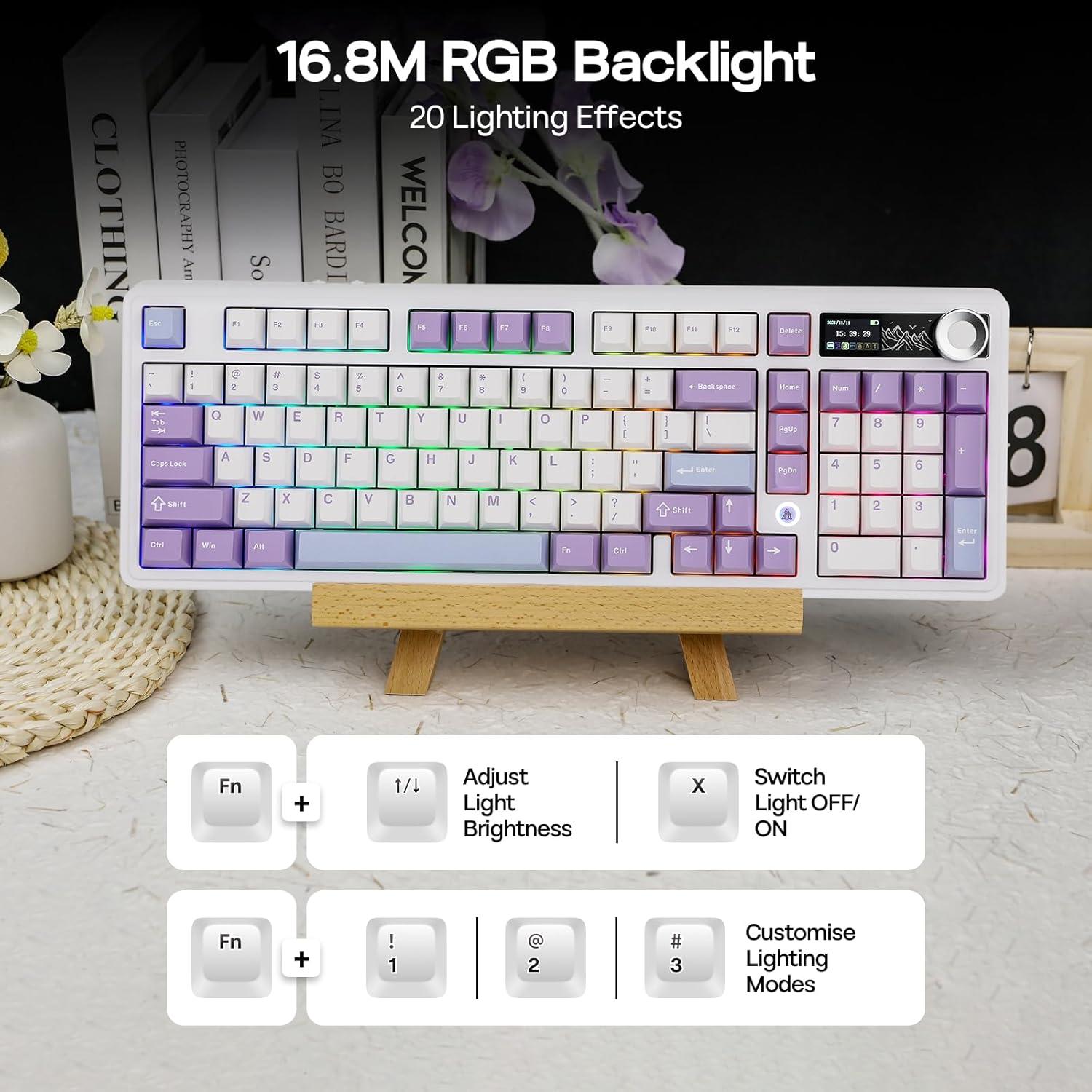 Teclado Mecánico Inalámbrico AJAZZ AK980 RGB USB-C 97 Teclas