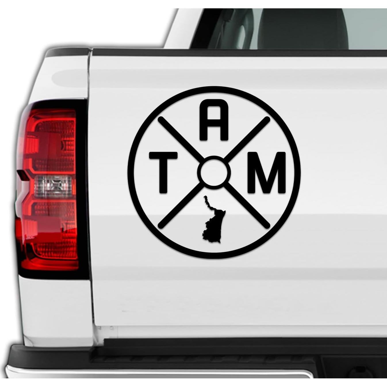 Calcomanía Tamaulipas México para Auto 5.08x5.08cm Negro