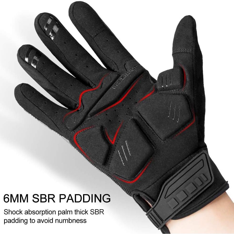 Guantes de Ciclismo ROCKBROS con Protección y Gel Negro
