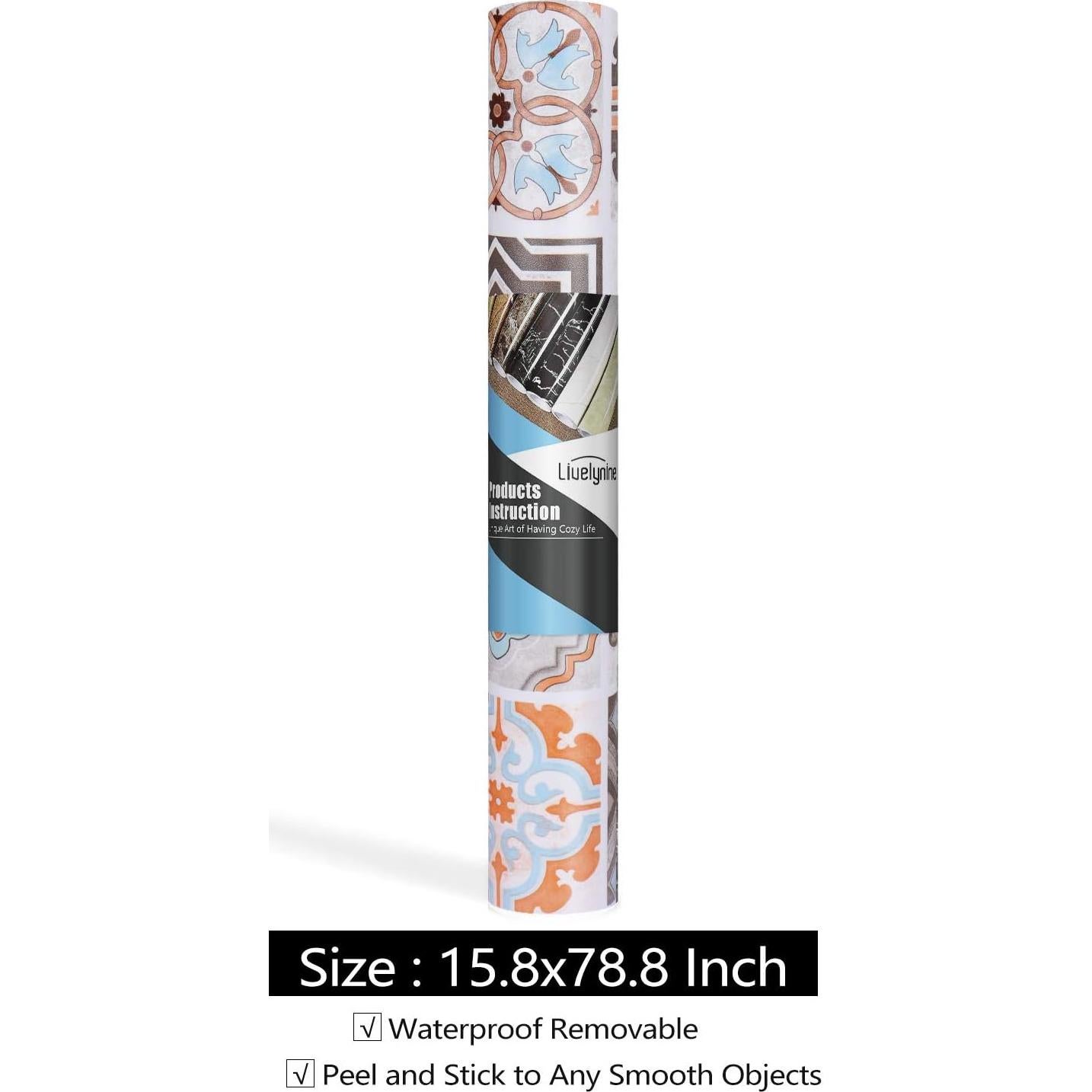 Papel Tapiz Autoadhesivo Livelynine 40cm x 200cm PVC Impermeable