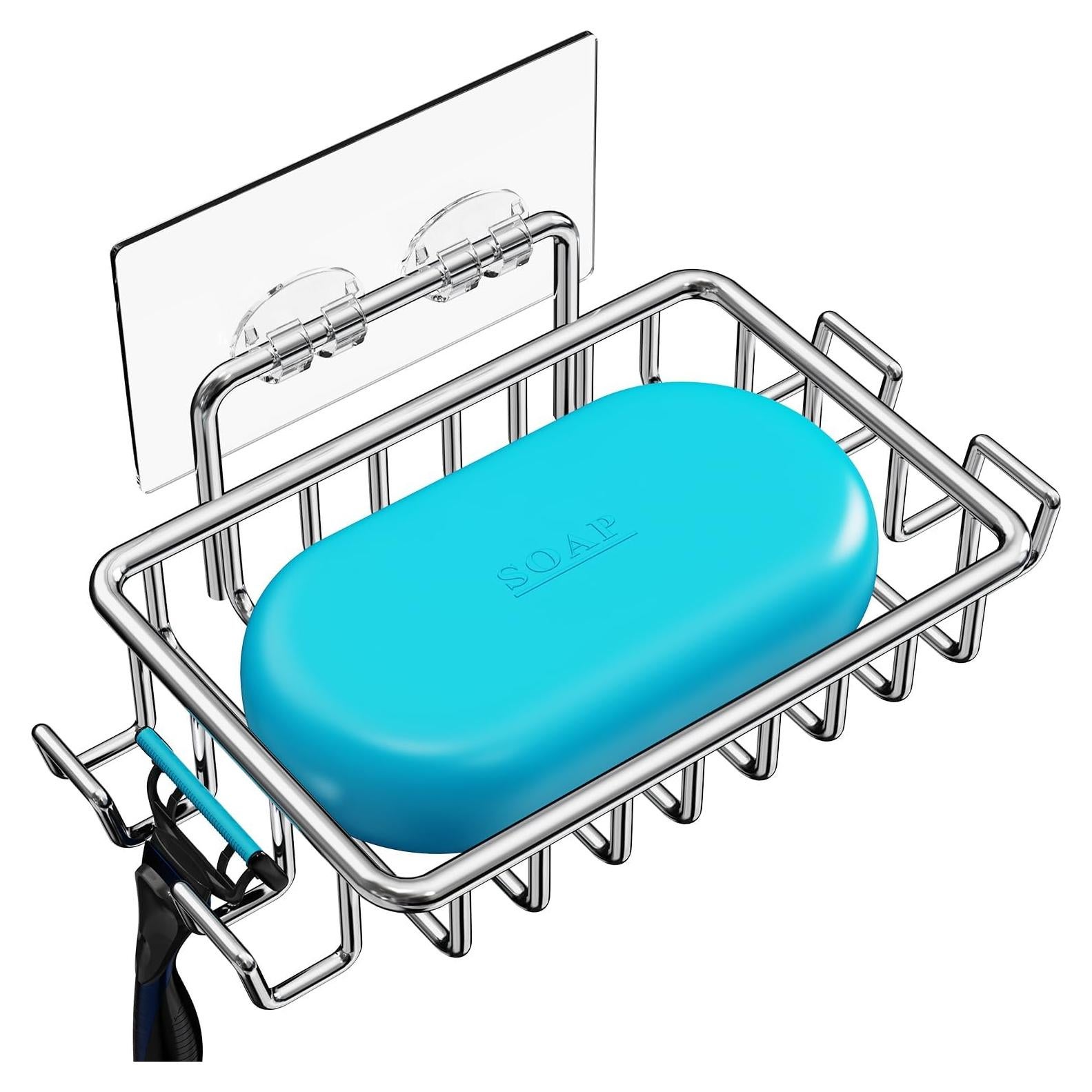 Soporte de Jabón Nieifi para Pared de Ducha con 4 Ganchos