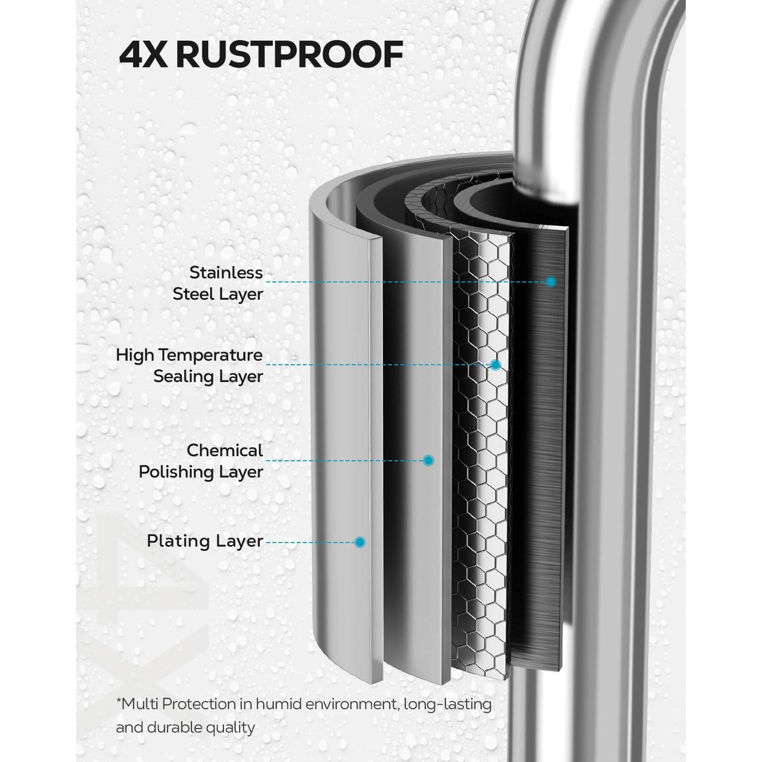 Soporte de Jabón Nieifi para Pared de Ducha con 4 Ganchos