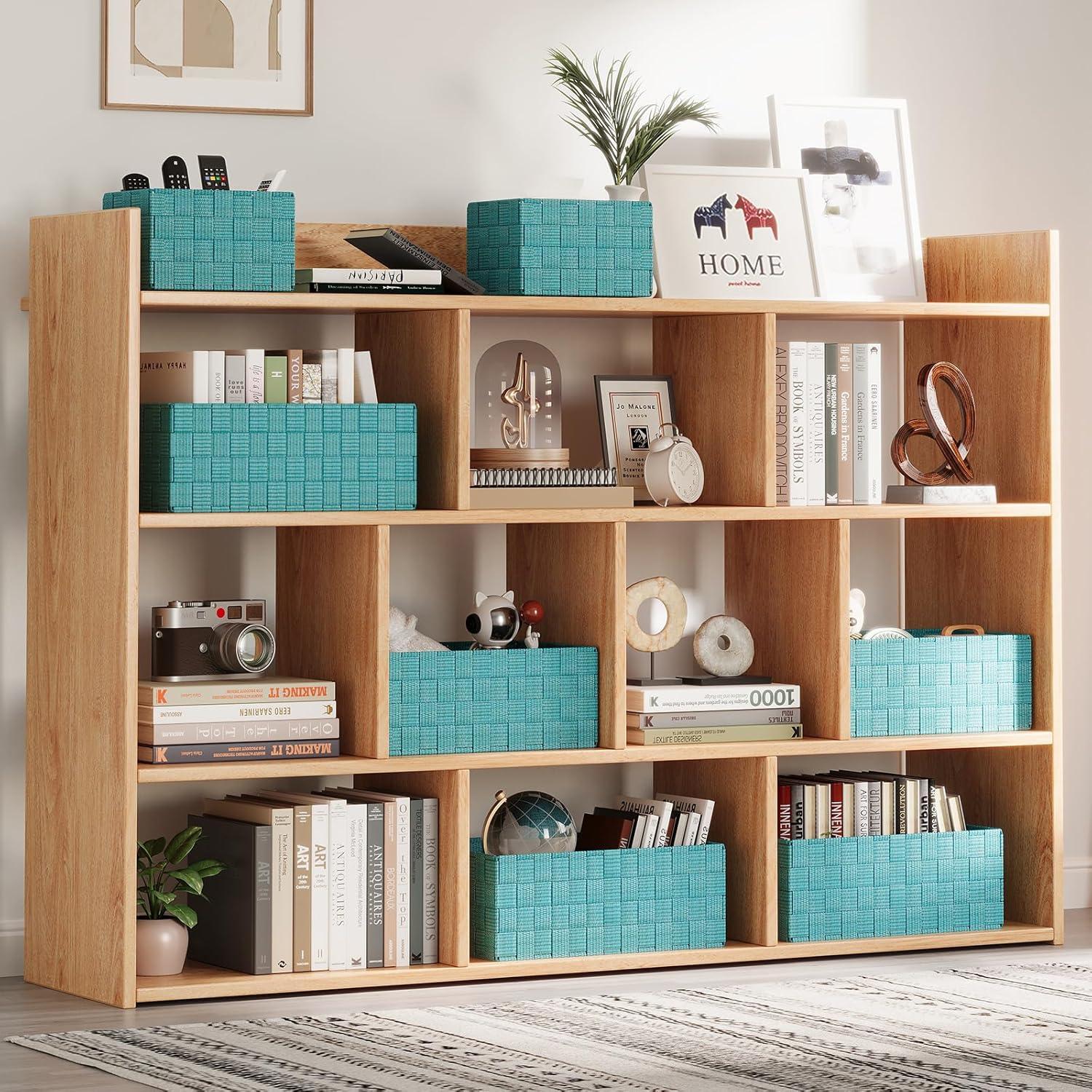 Set de 6 Cestas de Almacenamiento Tejidas Uvellgift Aqua