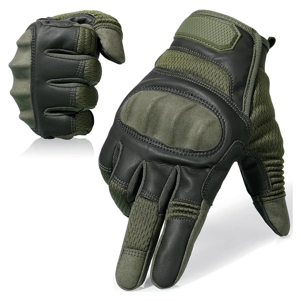 Guantes de Motocicleta AXBXCX Negros Táctiles para Hombre