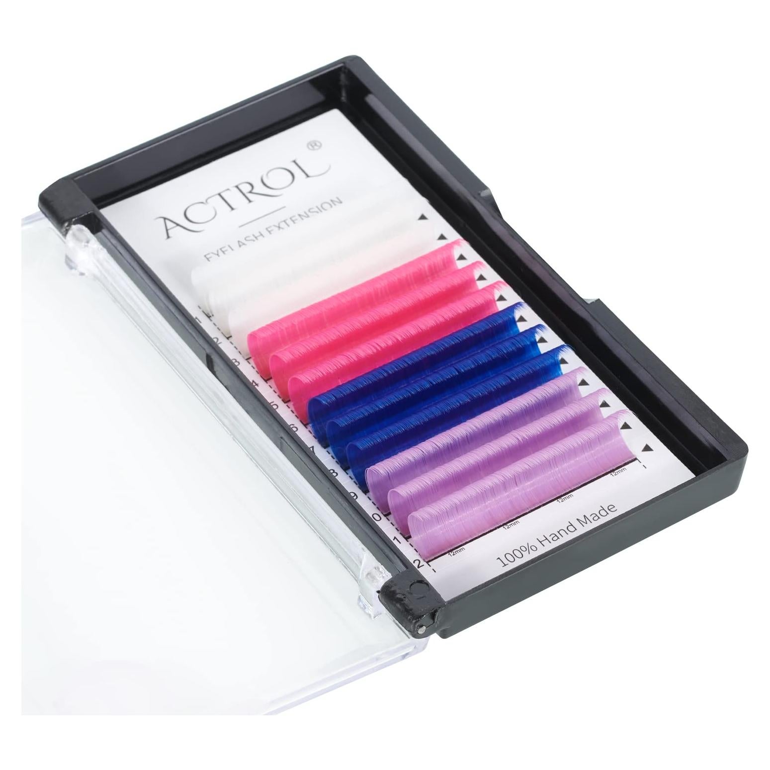 Extensiones de Pestañas de Color ACTROL 15mm D Curl 0.07mm
