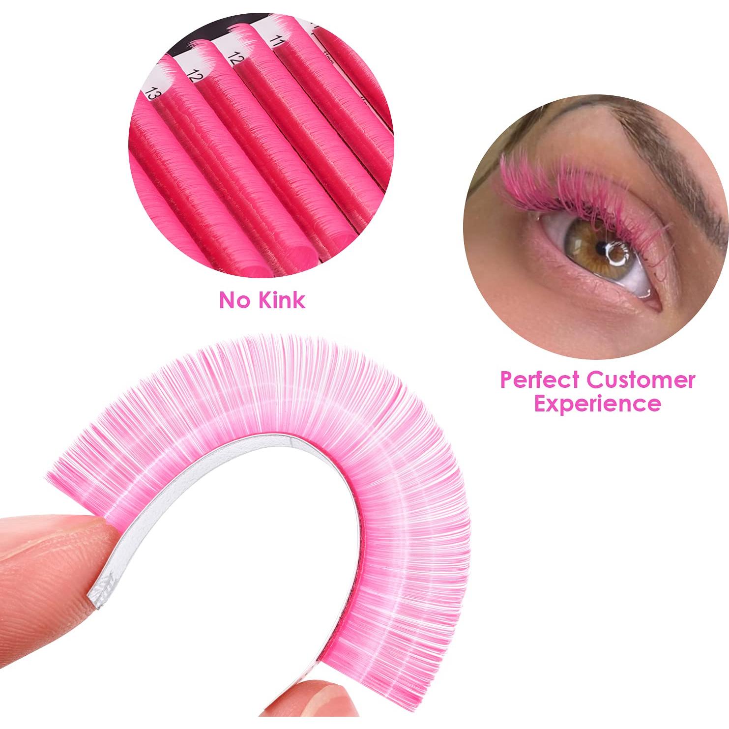 Extensiones de Pestañas de Color ACTROL 15mm D Curl 0.07mm