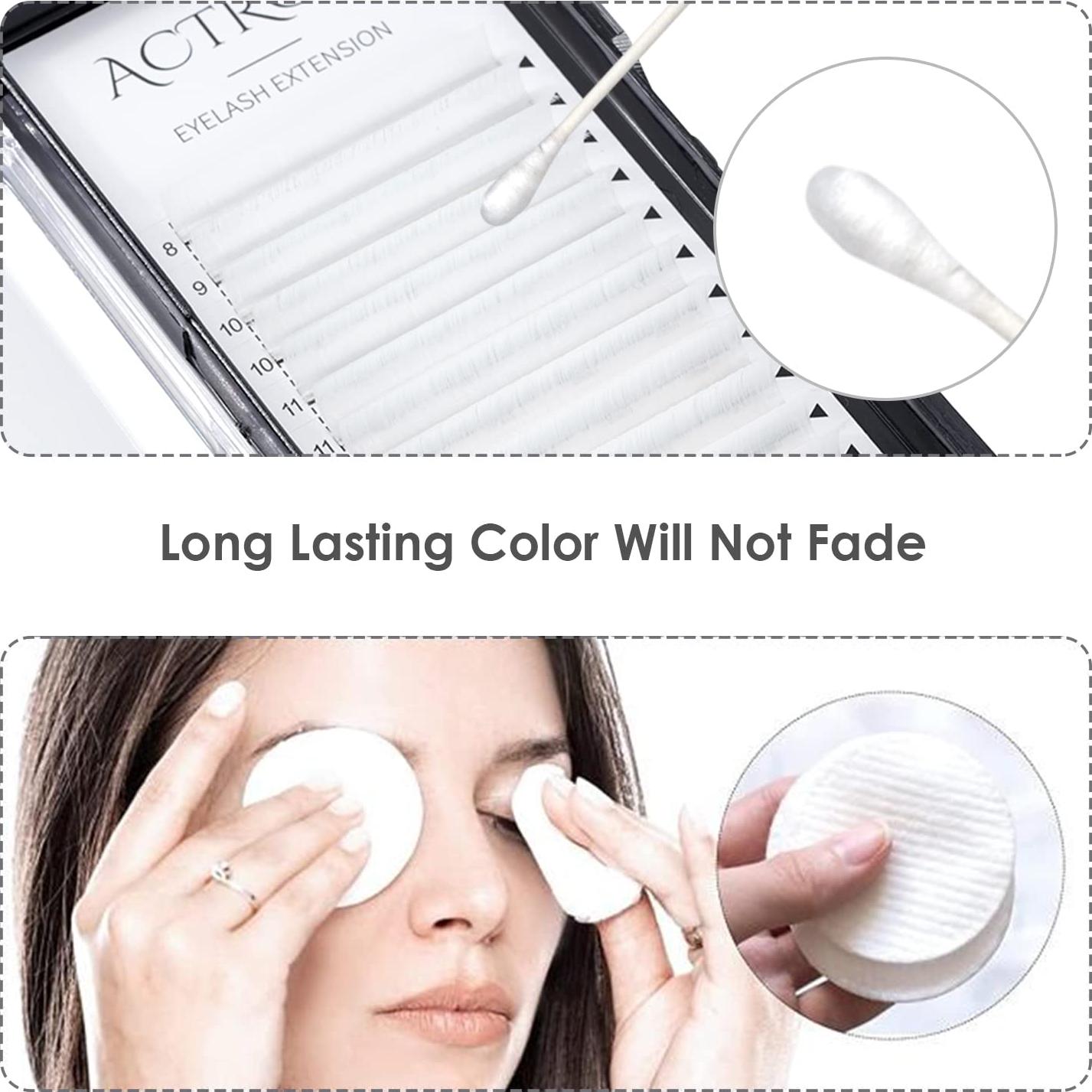 Extensiones de Pestañas de Color ACTROL 15mm D Curl 0.07mm