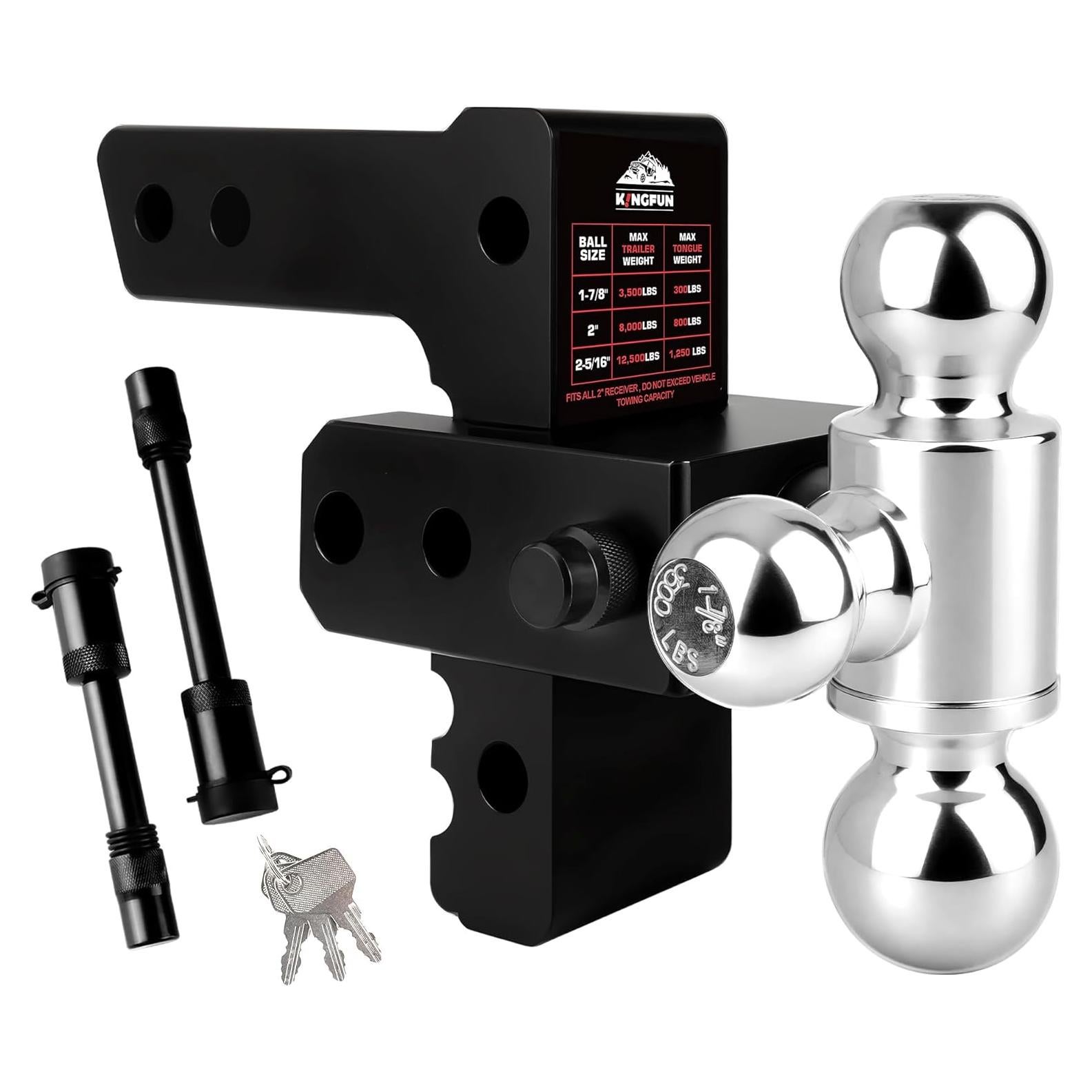 Enganche de Remolque Ajustable Kingfun 6" Elevación 12500 lbs