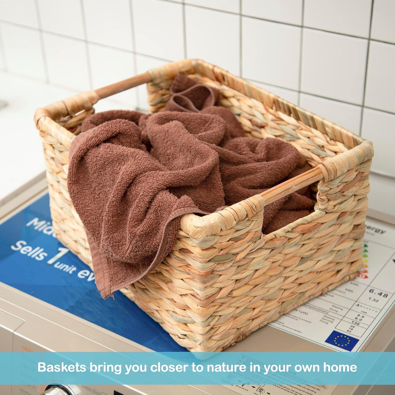 Cesta de Mimbre Grande VATIMA de Jacinto de Agua 36.8x26.2x19.1cm