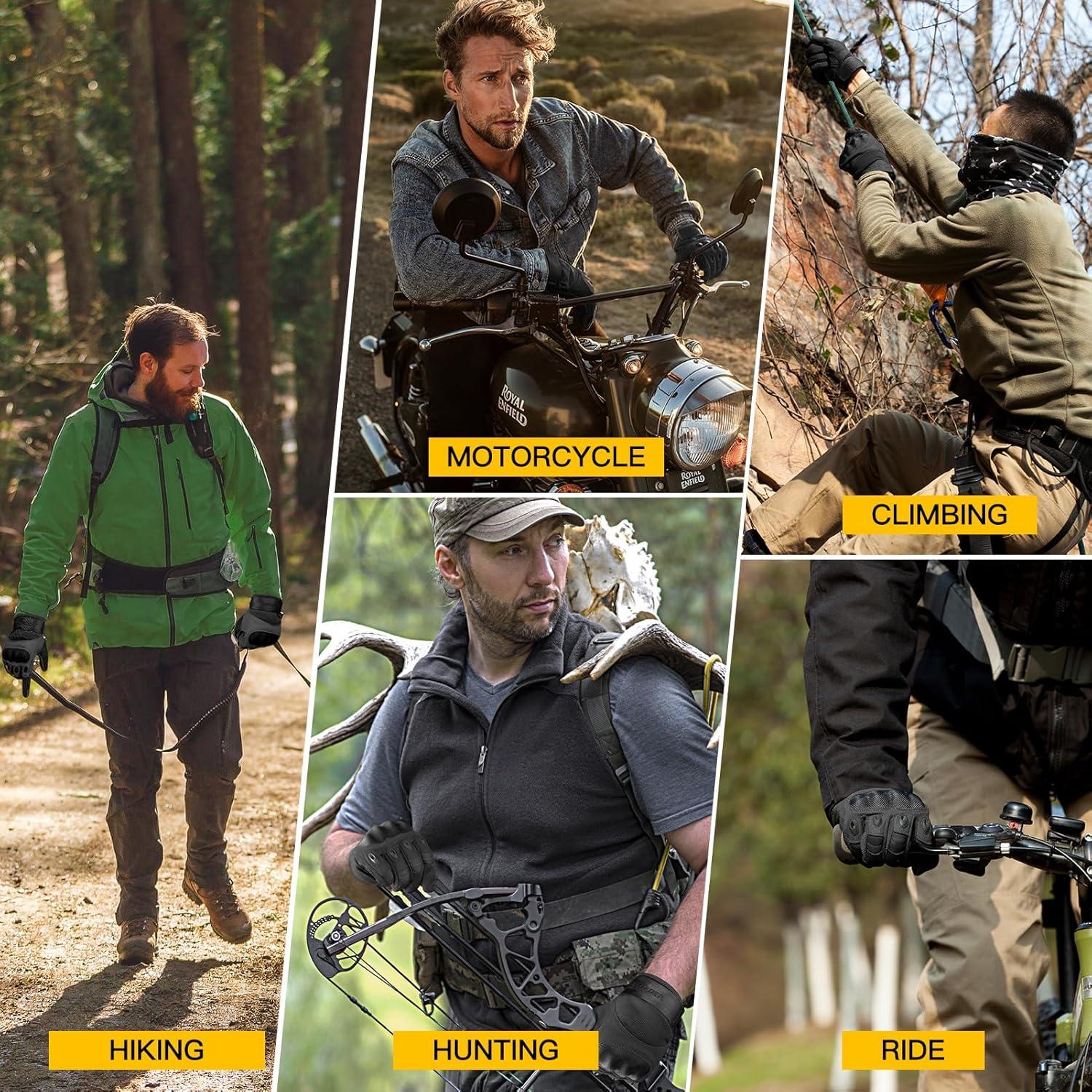 Guantes Outdoor Free Soldier para Hombres - Negros, Transpirables