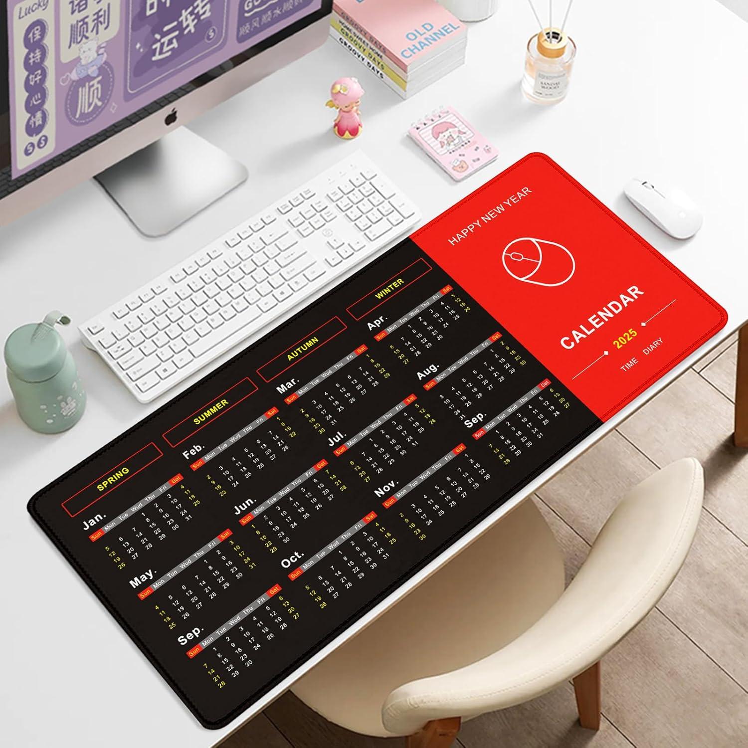 Mouse Pad Calendario 2025 znHLMzn 700x300 mm Antideslizante