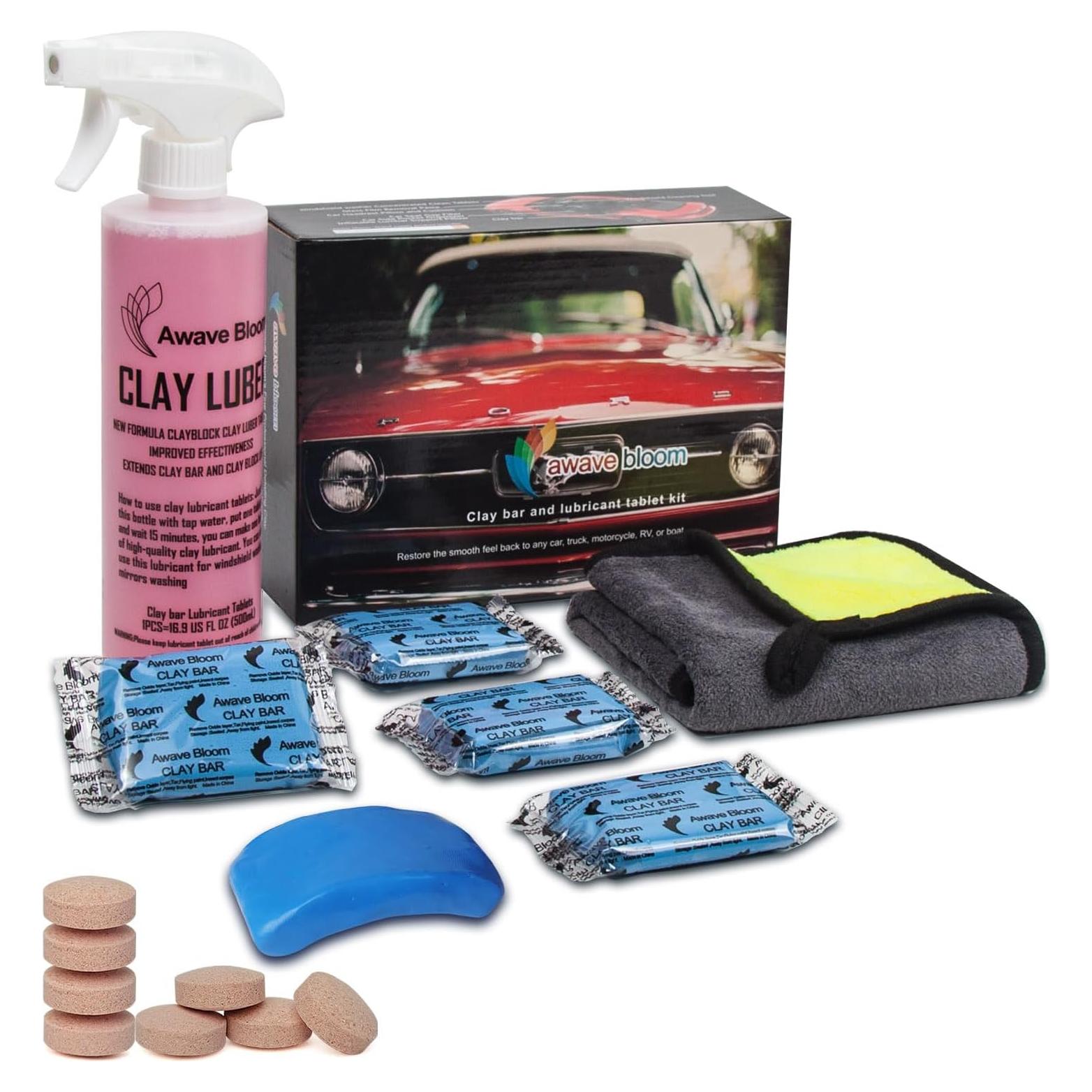 Kit de Detailing Auto Awave Bloom 400g 4 Barras + 8 Tabletas
