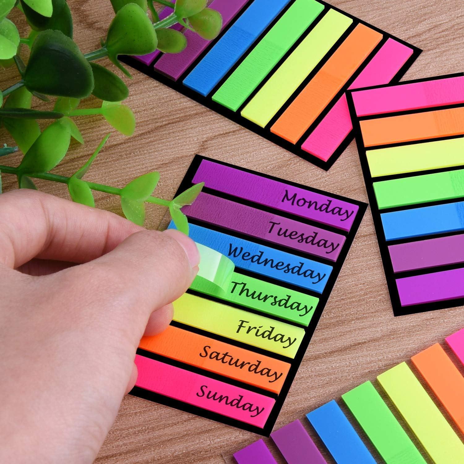 Marcadores de Página Adhesivos SIQUK 4200 Piezas 7 Colores