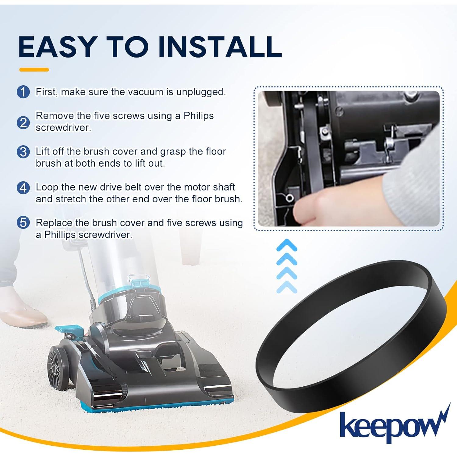 Cinta de Aspiradora KEEPOW 1604895 para Bissell Powerforce Compact - 2 Paquete