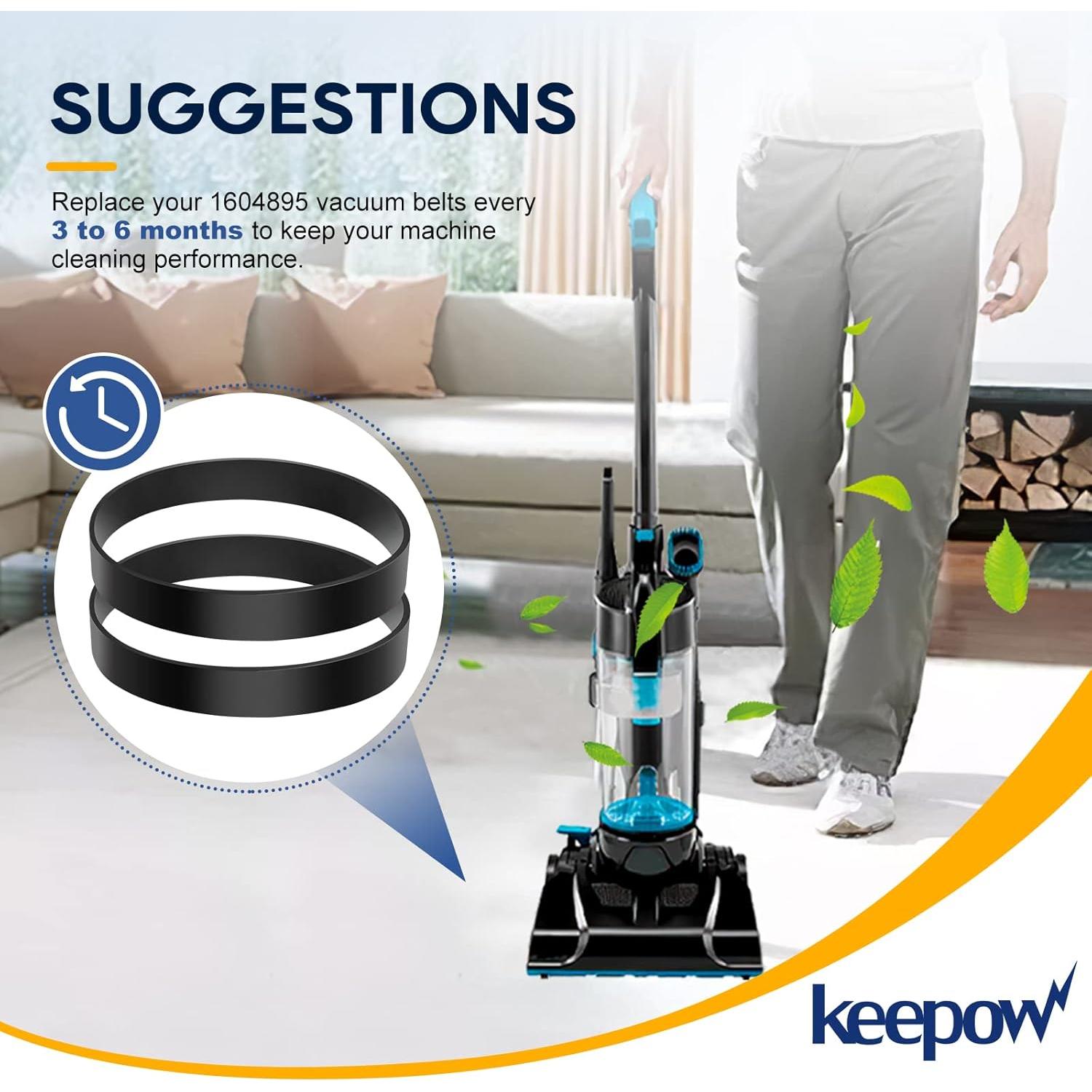 Cinta de Aspiradora KEEPOW 1604895 para Bissell Powerforce Compact - 2 Paquete