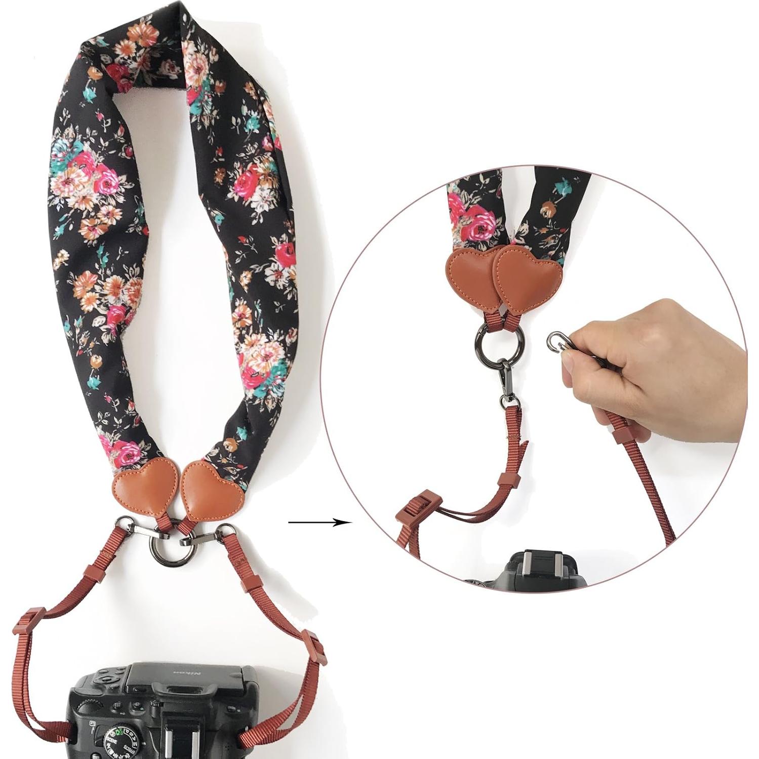 Correa de Cuello y Hombro Alled para Cámara DSLR SLR Floral