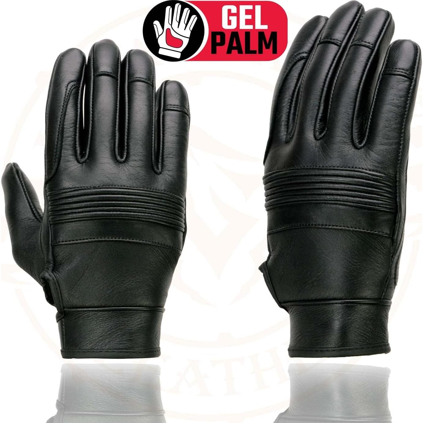 Guantes de moto Milwaukee Leather MG7735 mujer cuero negro