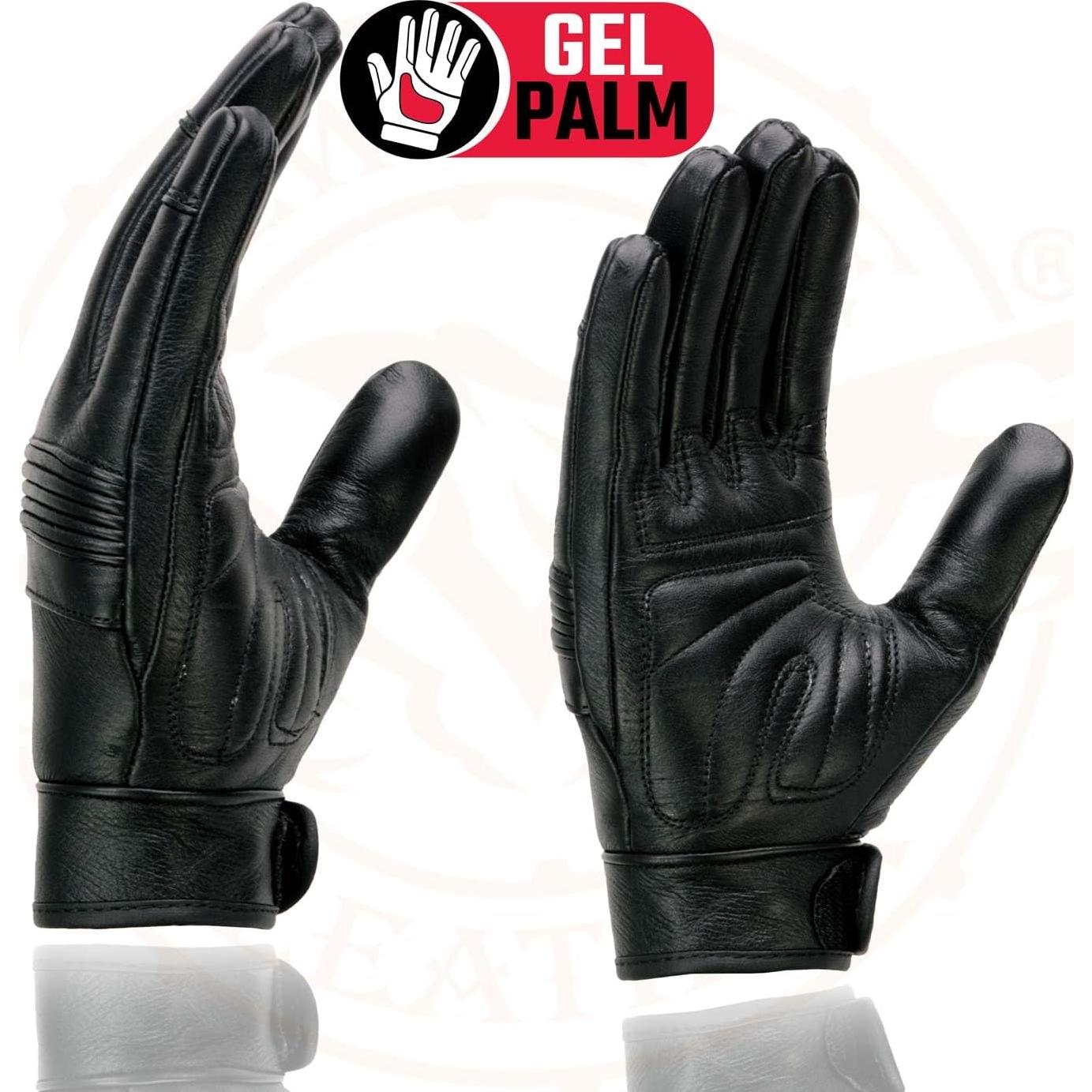 Guantes de moto Milwaukee Leather MG7735 mujer cuero negro