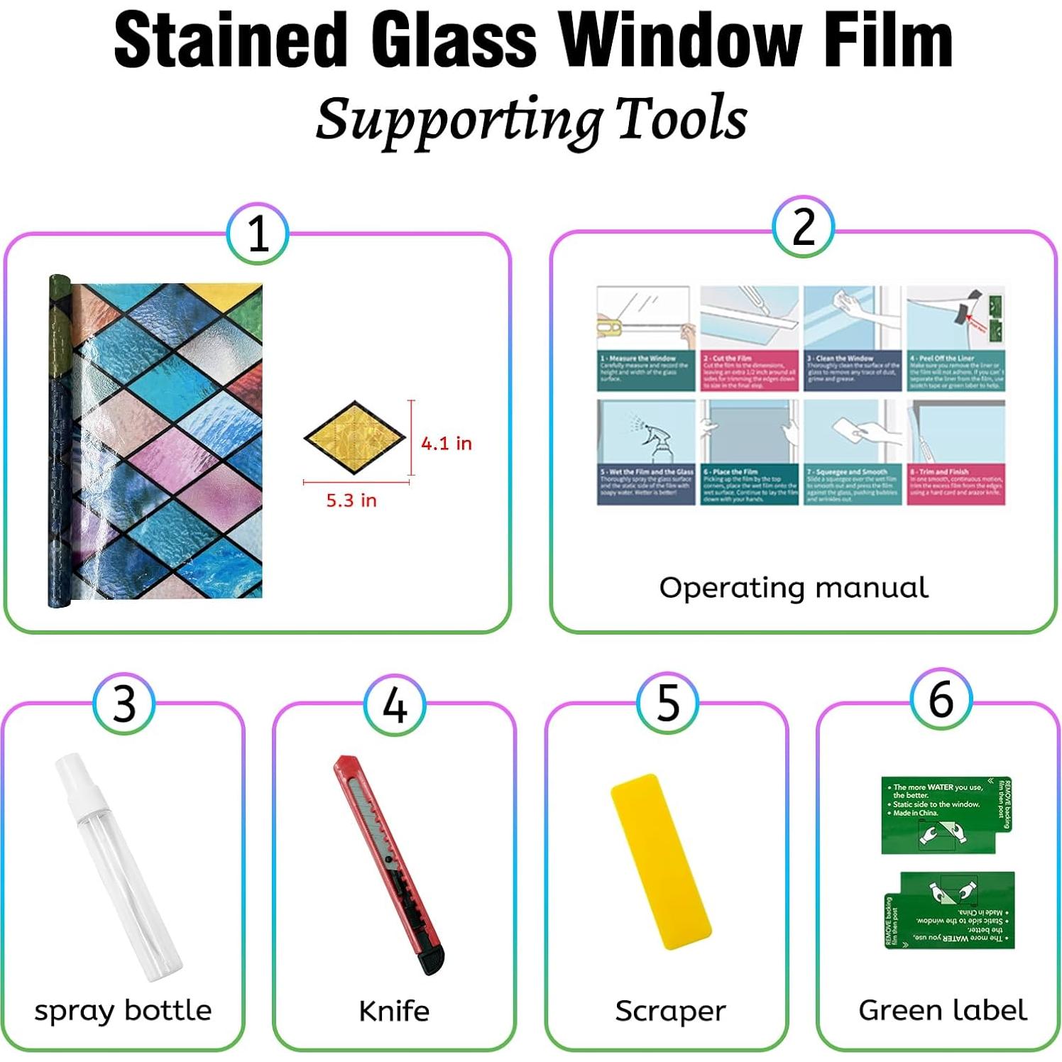 Película de Vidrio Templado QHY Sunshine Arcoíris 44.5x200 cm