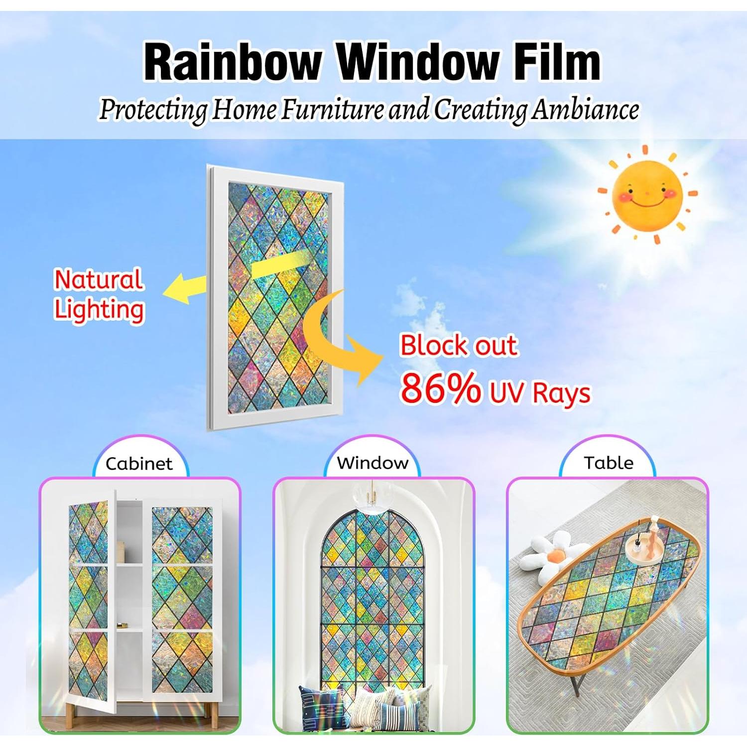 Película de Vidrio Templado QHY Sunshine Arcoíris 44.5x200 cm