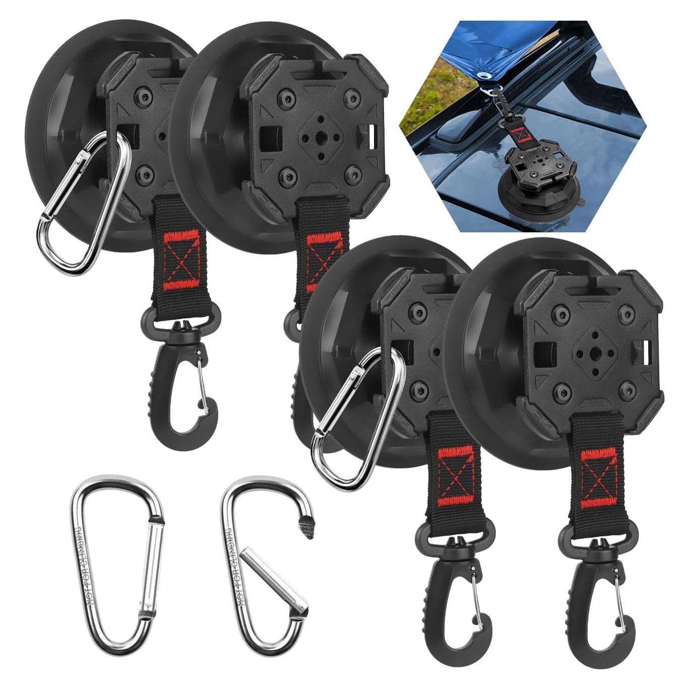 Ganchos de Ventosa HLOGREE 4PCS Alta Resistencia 20kg