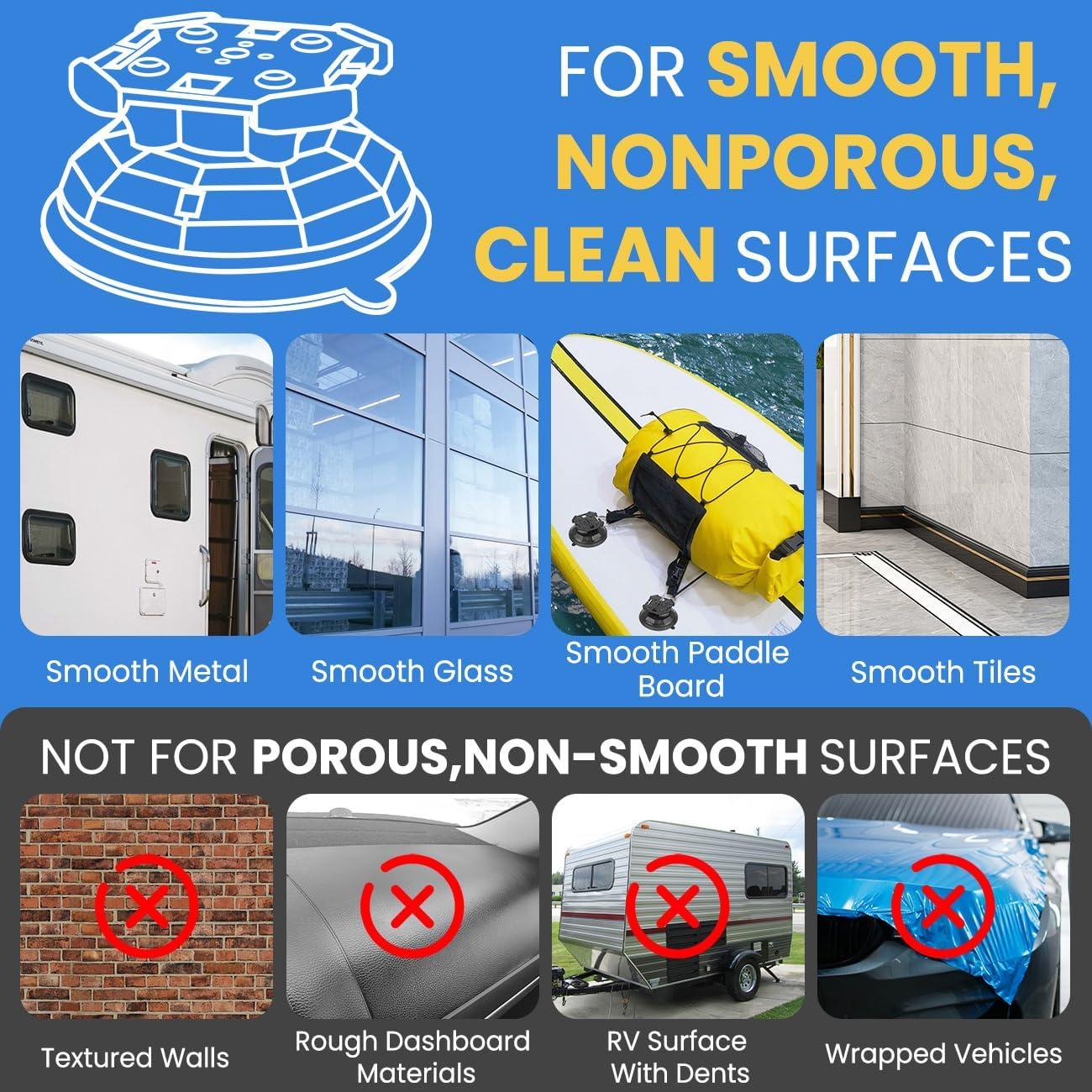 Ganchos de Ventosa HLOGREE 4PCS Alta Resistencia 20kg