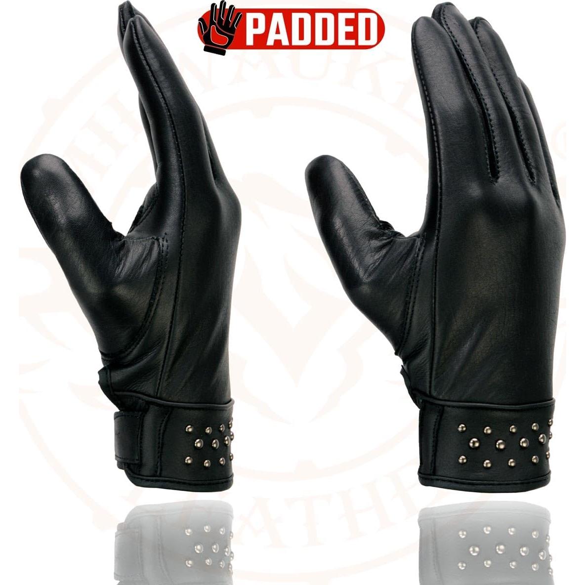 Guantes de moto mujer Milwaukee Leather MG7760 cuero negro