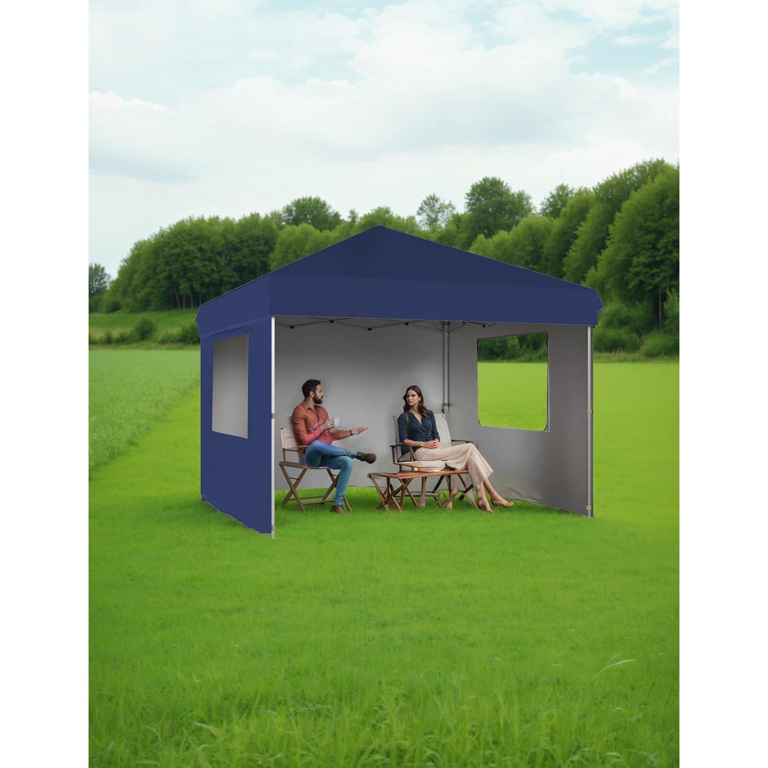 Carpa de Dosel Comercial IDEALHOUSE 10x10m Azul Impermeable