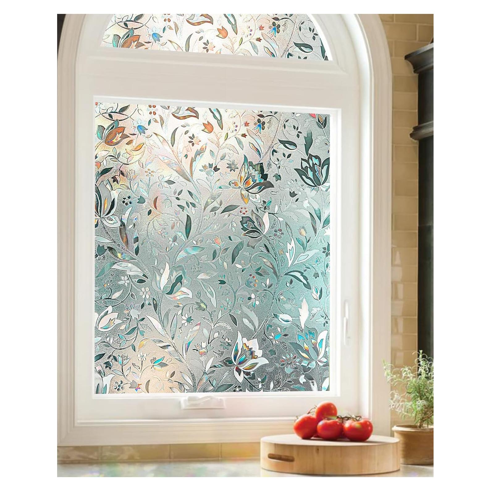 Película de Ventana Shackcom 3D Tulipán 44.5x199.8cm Anti-UV