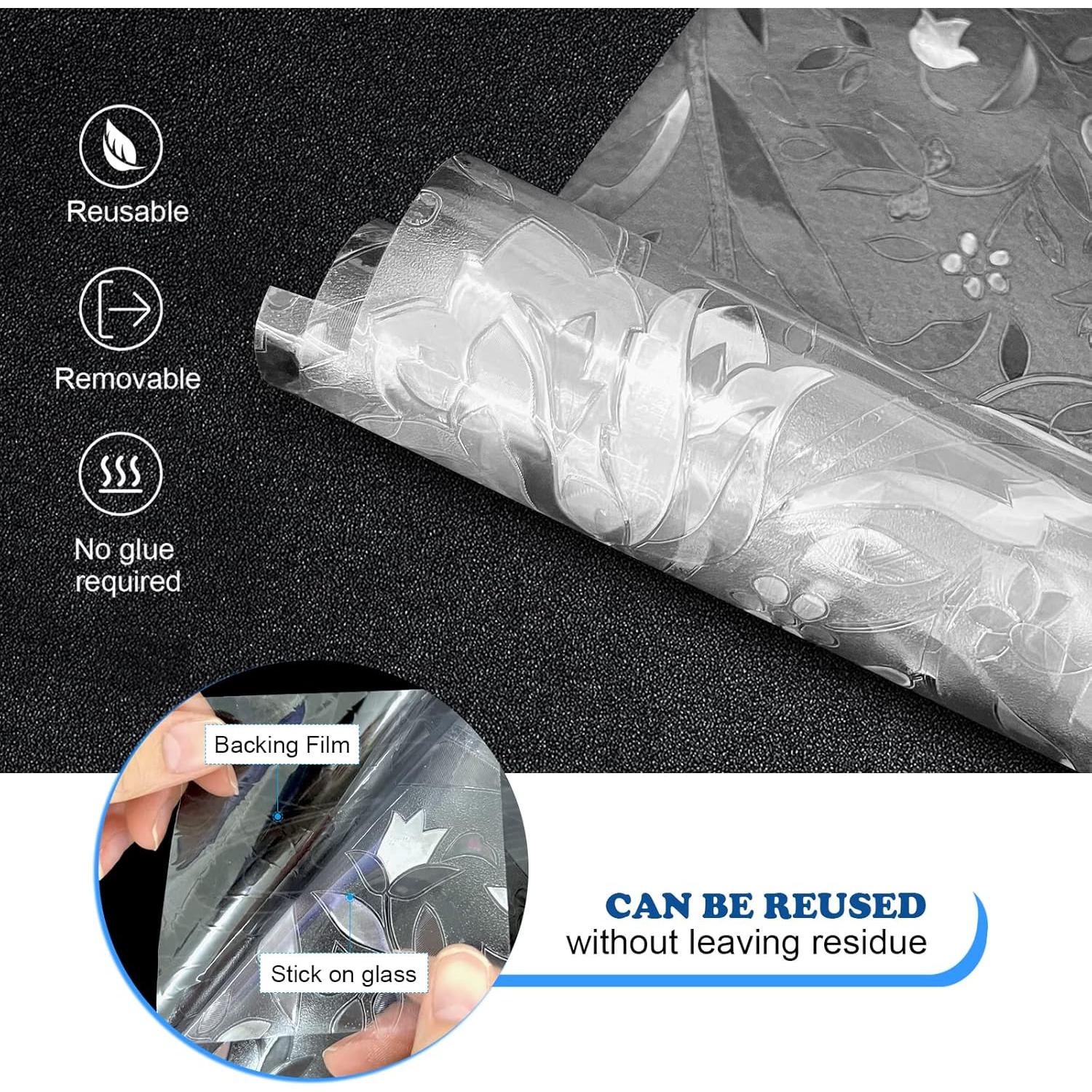 Película de Ventana Shackcom 3D Tulipán 44.5x199.8cm Anti-UV