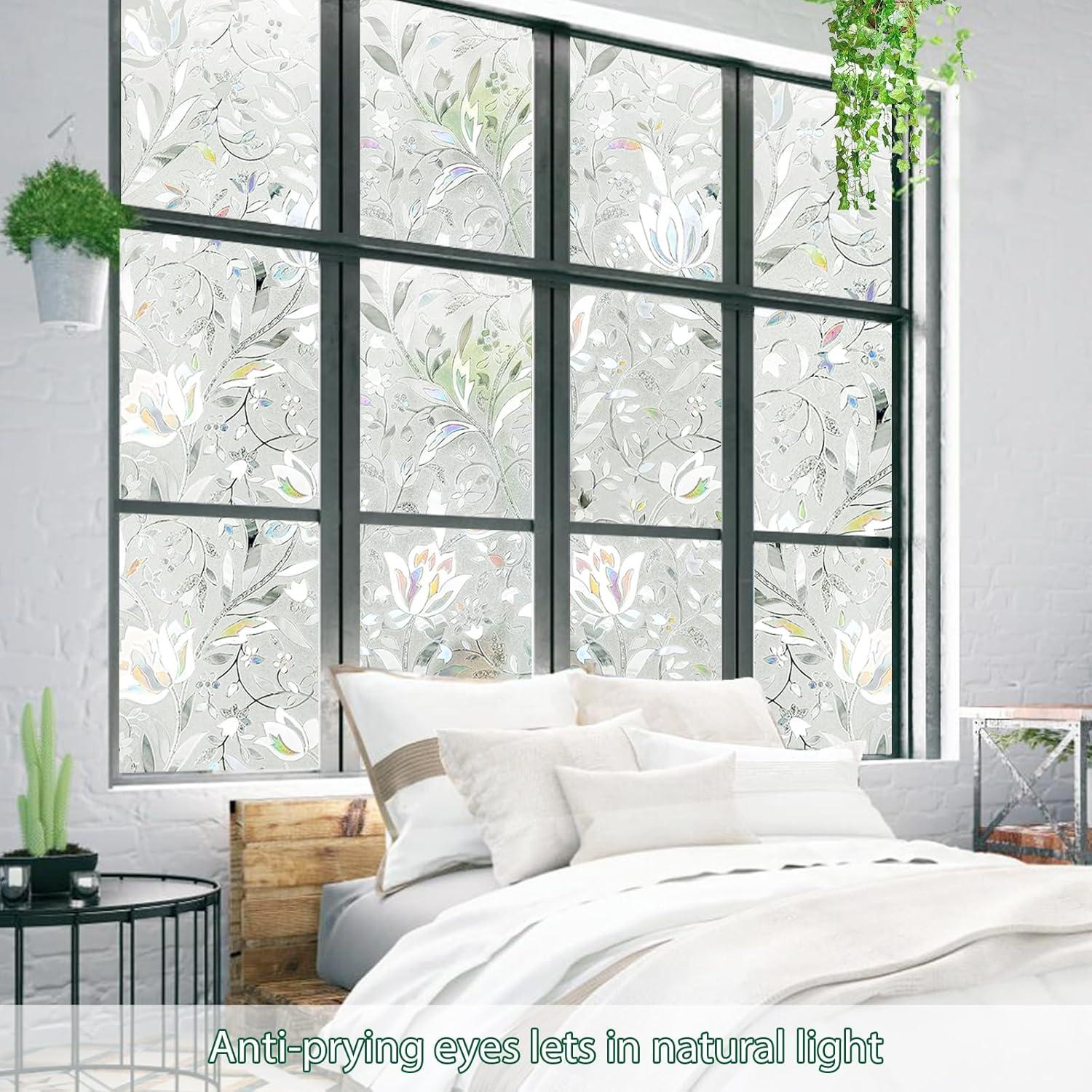 Película de Ventana Shackcom 3D Tulipán 44.5x199.8cm Anti-UV