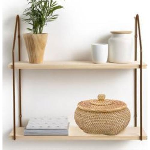 Cesta Redonda de Ratán LAVNTM con Tapa 22 cm para Almacenamiento