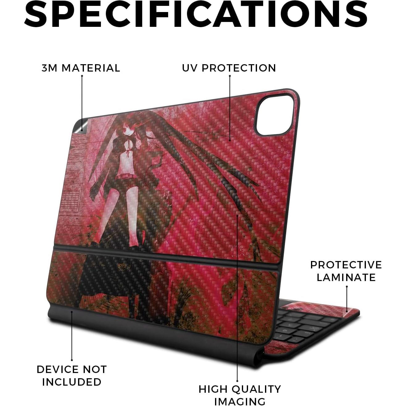 Piel de fibra de carbono MightySkins para Apple Magic Keyboard 13" Anime