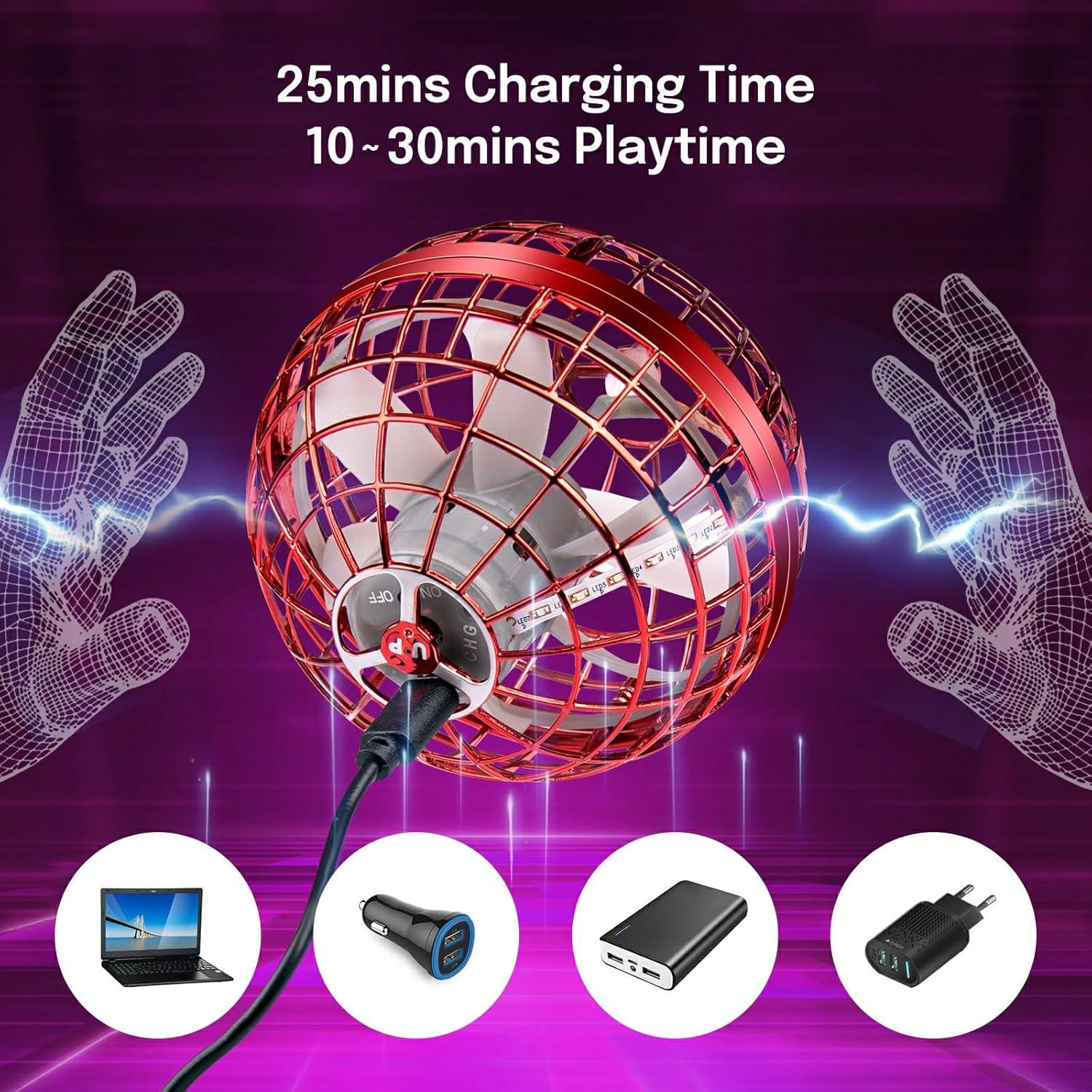 Bola Voladora RGB OKPOW TSM006-R para Niños y Adolescentes