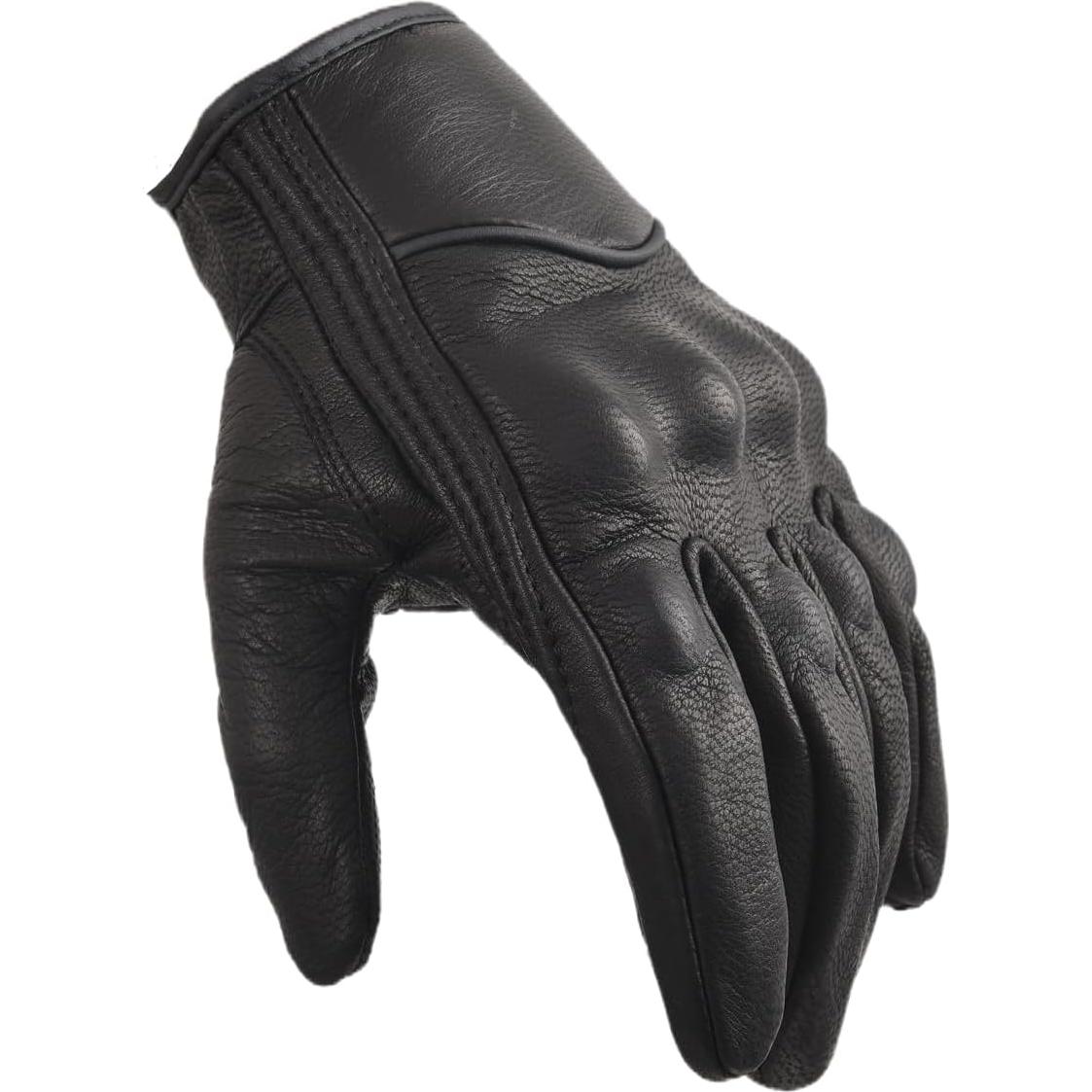 Guantes de Motocicleta Sibewora BDKGLOVE Cuero Negro Talla 3XL