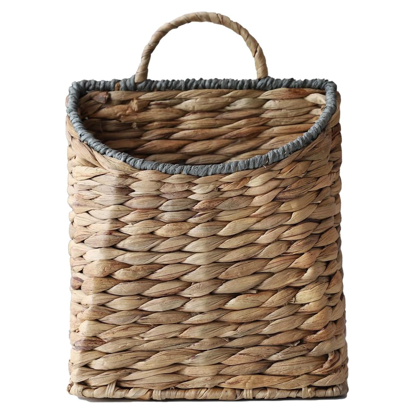 Cesta Colgante Tejida GYASVWU 22x12x29cm Decorativa