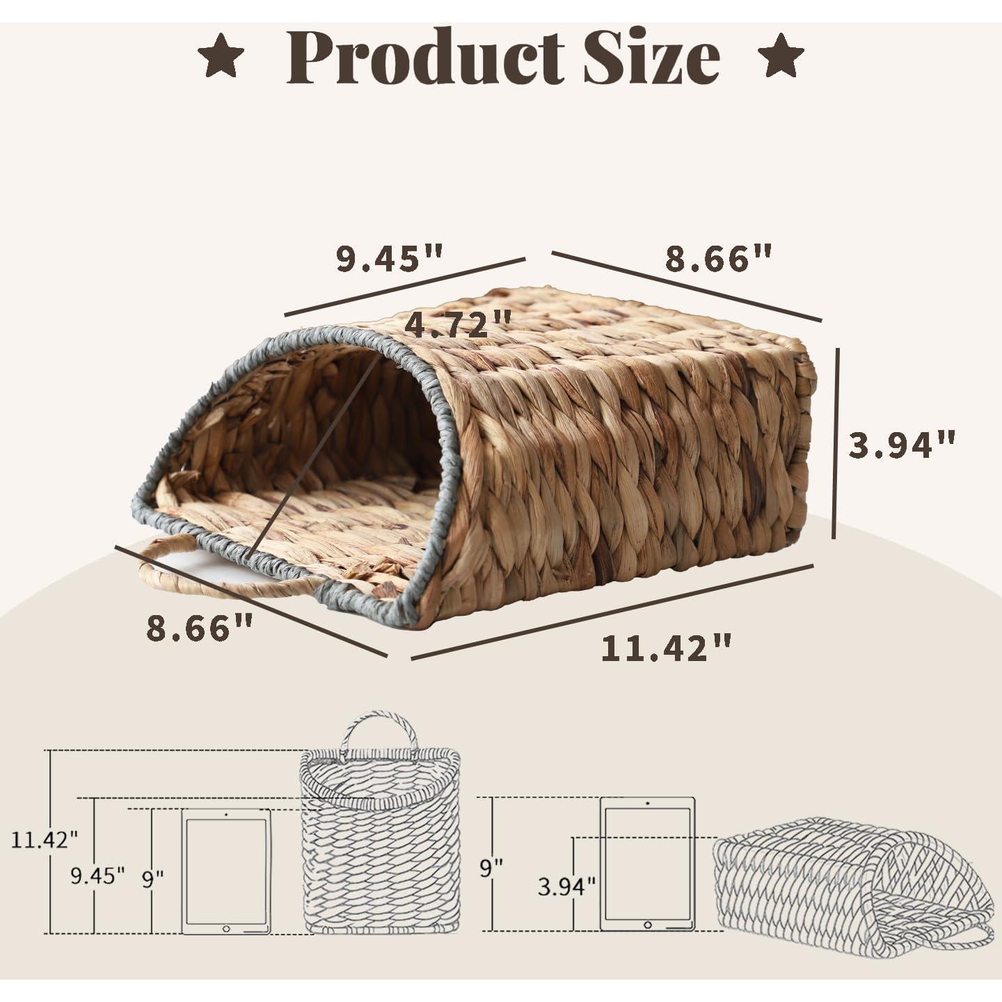 Cesta Colgante Tejida GYASVWU 22x12x29cm Decorativa