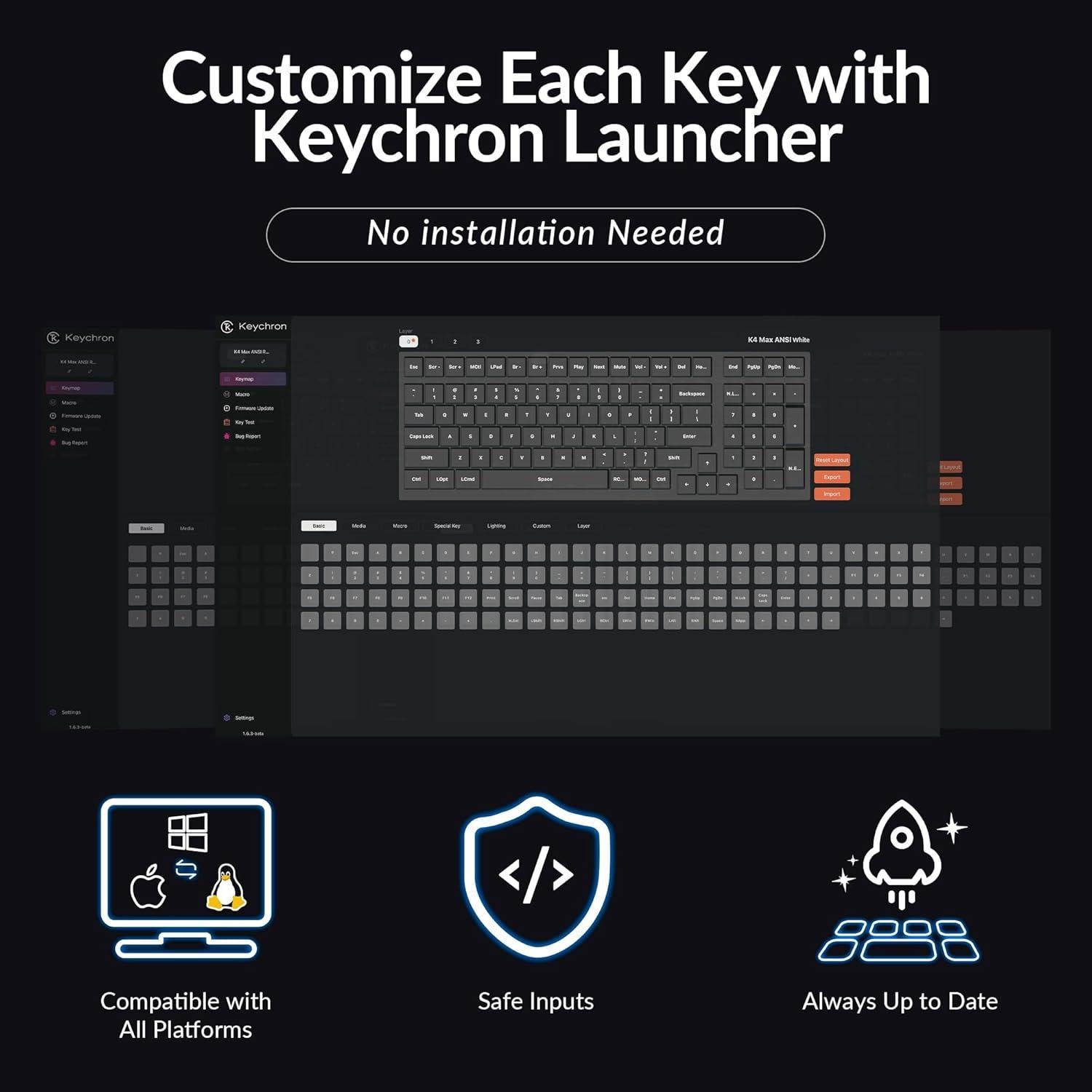Teclado Mecánico Inalámbrico Keychron K4 Max 96% Bluetooth 5.1
