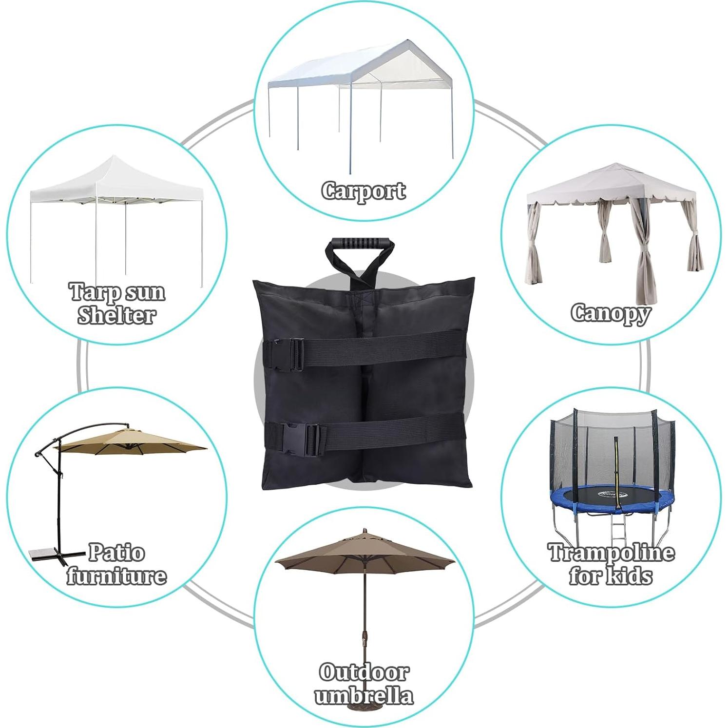 Bolsas de Arena Esmorah 4-Pack 240LB para Carpa y Gazebo