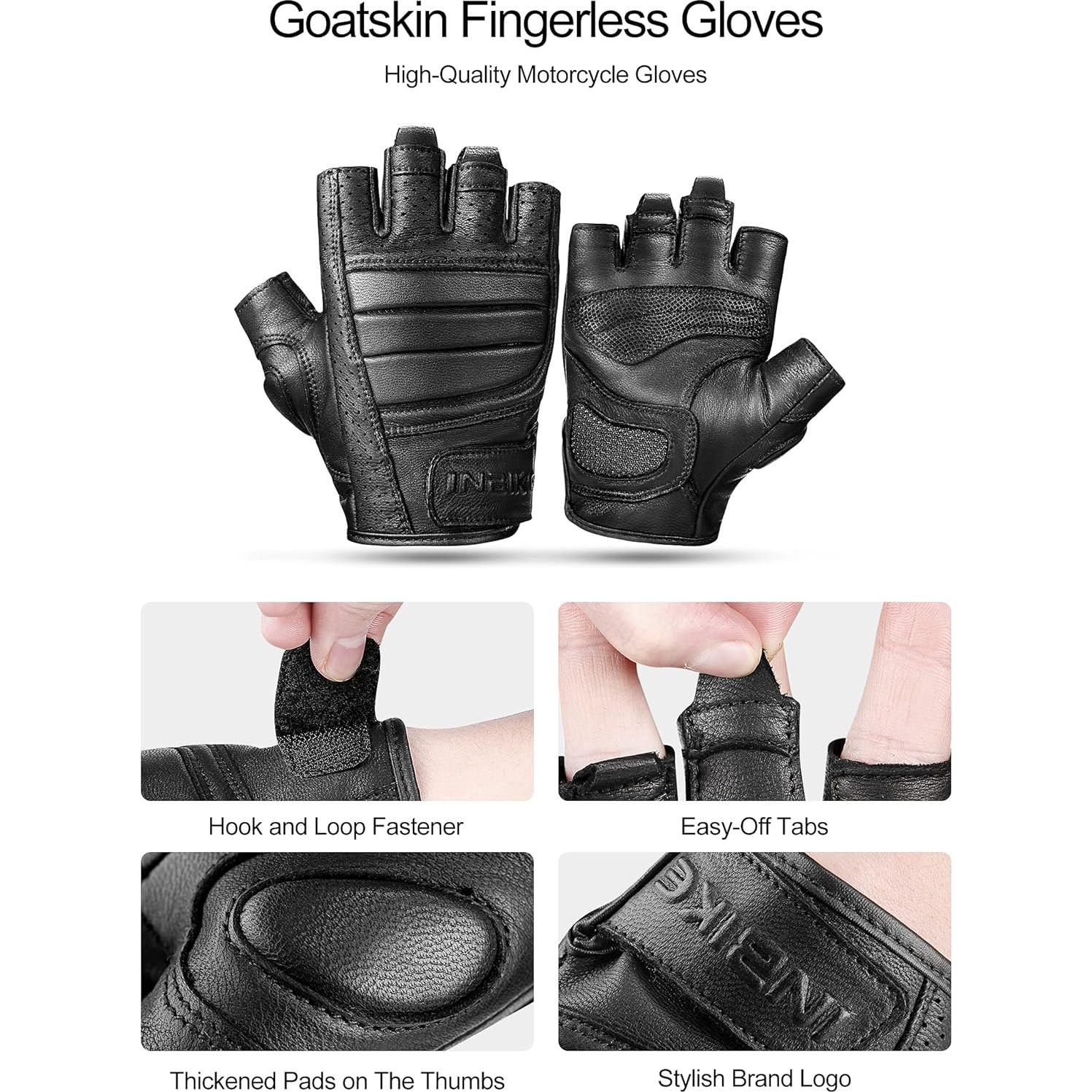 Guantes de Moto INBIKE de Piel de Cabra Transpirables