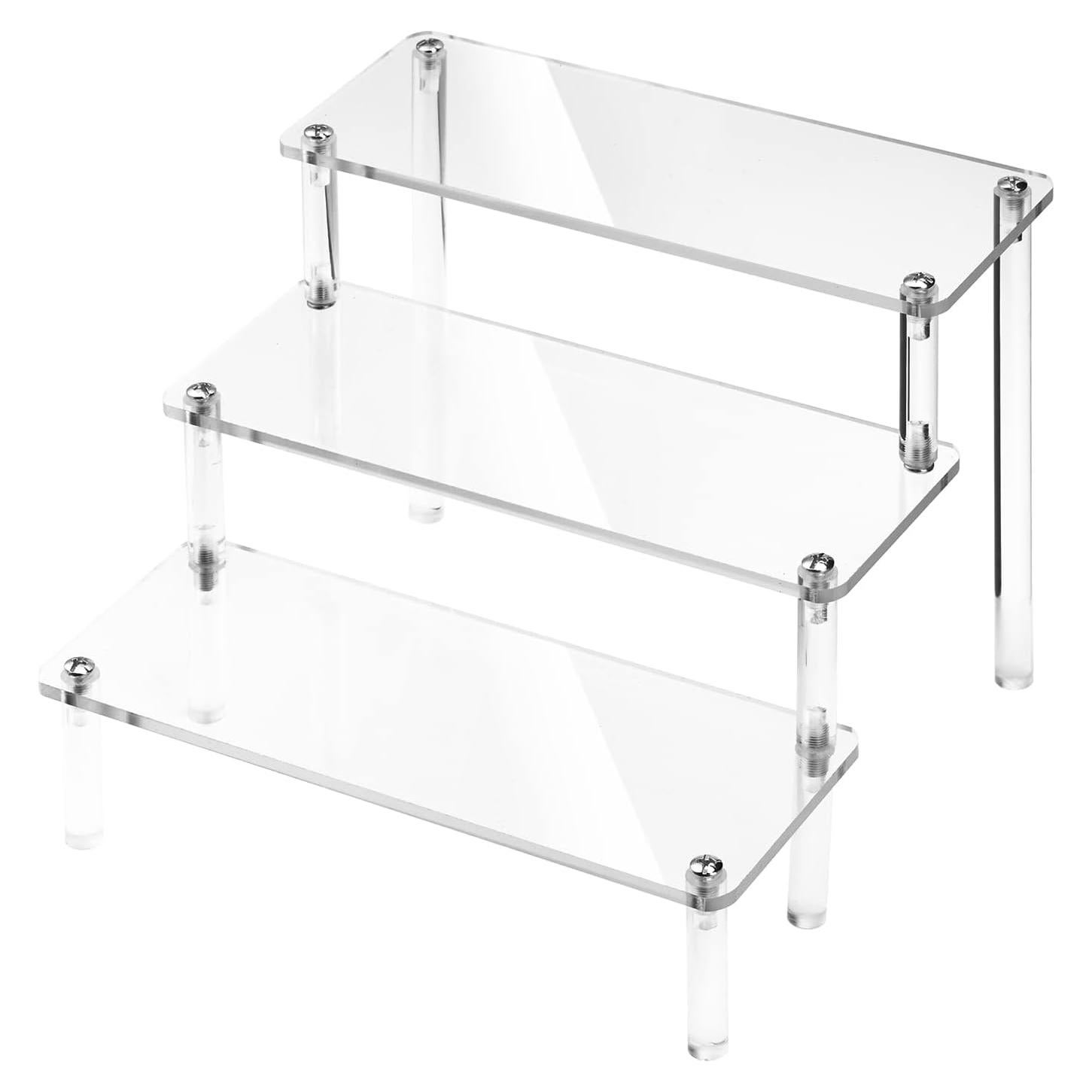 Soporte Acrílico UQW para Exhibición 3 Niveles 20x8cm