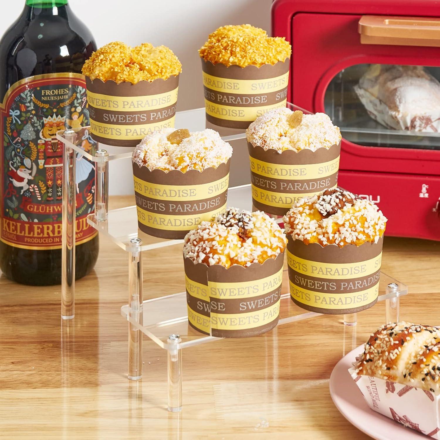 Soporte Acrílico UQW para Exhibición 3 Niveles 20x8cm