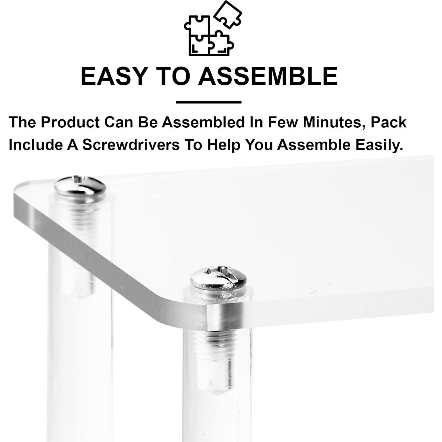 Soporte Acrílico UQW para Exhibición 3 Niveles 20x8cm