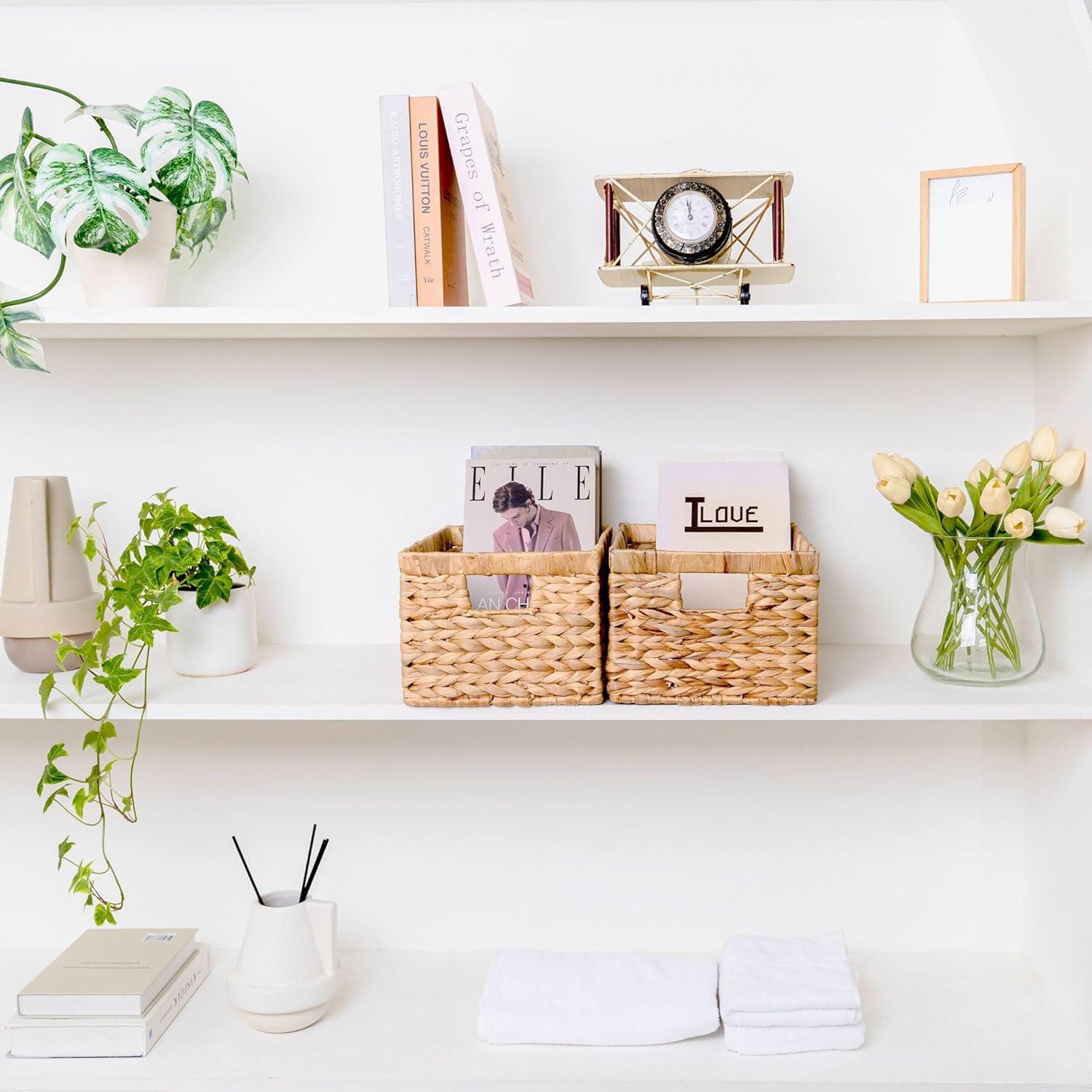 Juego de 6 Cestas de Almacenamiento M4DECOR de Jacinto de Agua