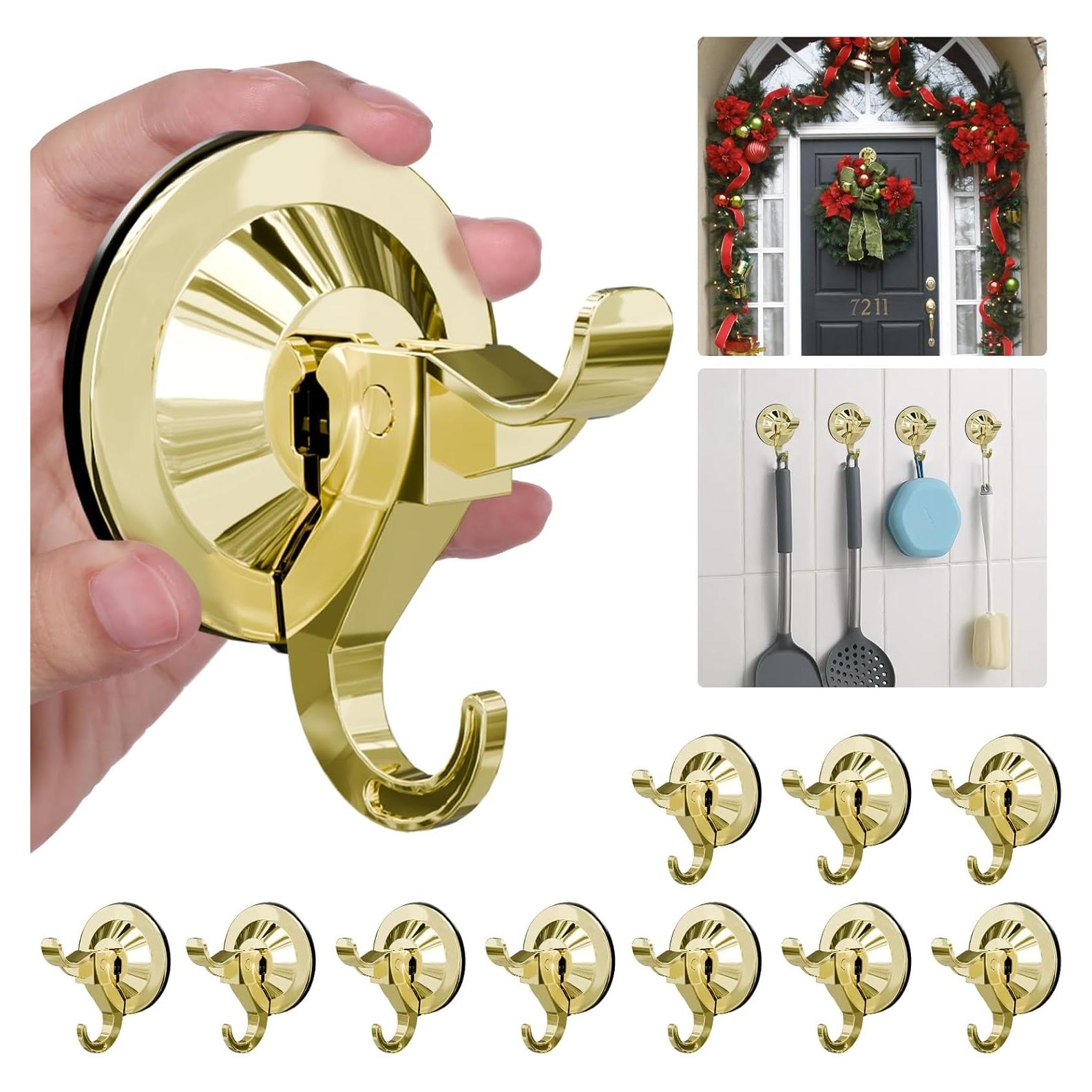 Ganchos de Ventosa Antimbee Oro - Paquete de 10, 5 kg