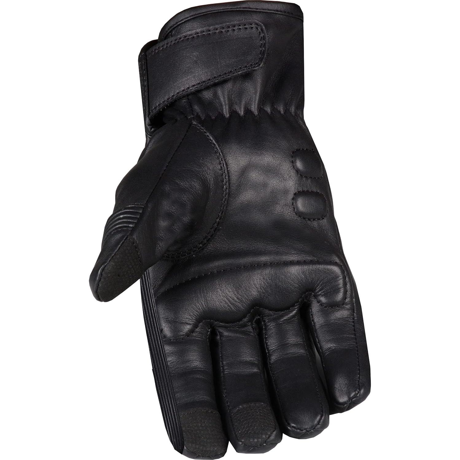 Guantes de Cuero Jackets 4 Bikes G182 Negros para Motocicleta