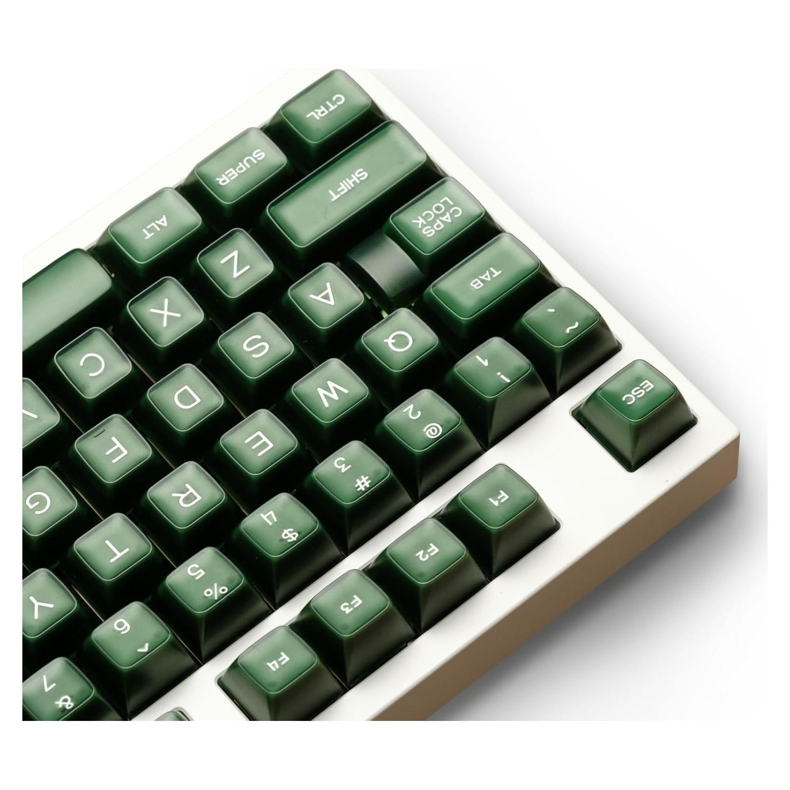 Conjunto de Teclas Mecánicas REDQIN 142 PBT RSA Verde Esmeralda