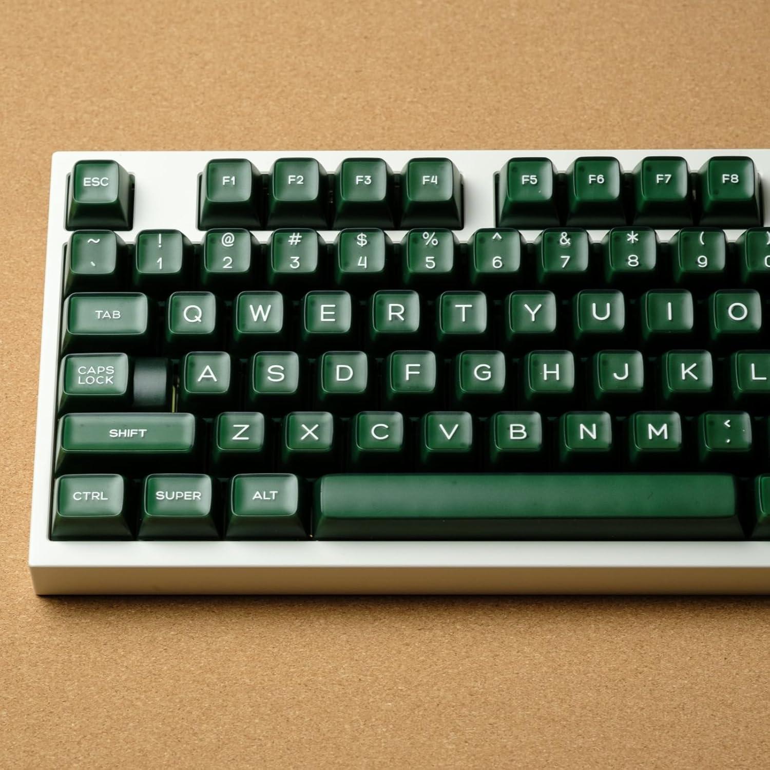 Conjunto de Teclas Mecánicas REDQIN 142 PBT RSA Verde Esmeralda