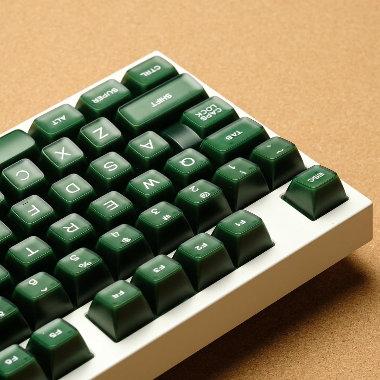 Conjunto de Teclas Mecánicas REDQIN 142 PBT RSA Verde Esmeralda