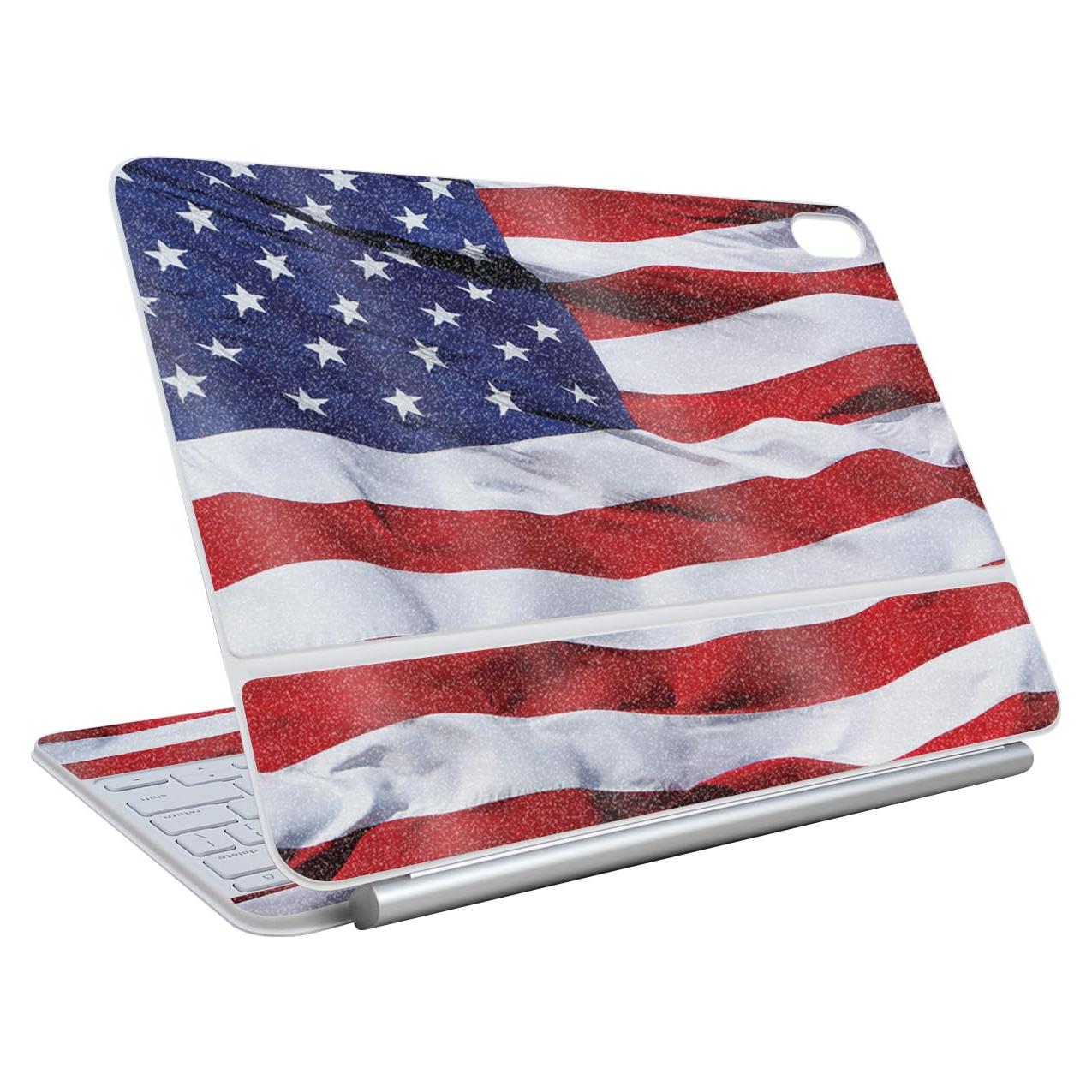 Piel Brillante MightySkins para Apple Magic Keyboard iPad Air 11" 2025 - Bandera Americana